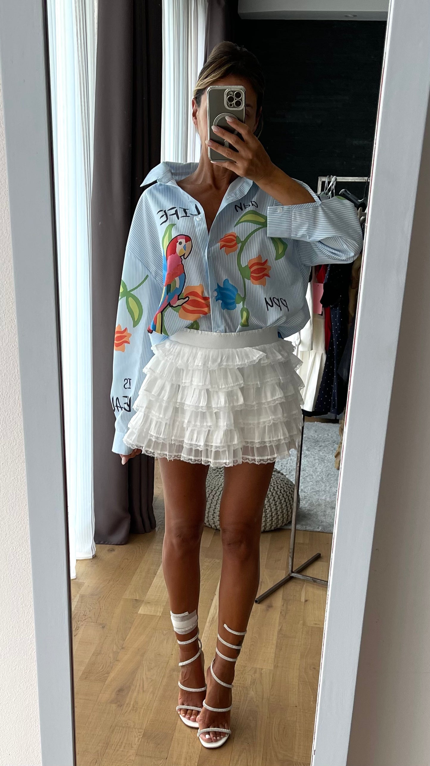 Gonna balze con fodera shorts