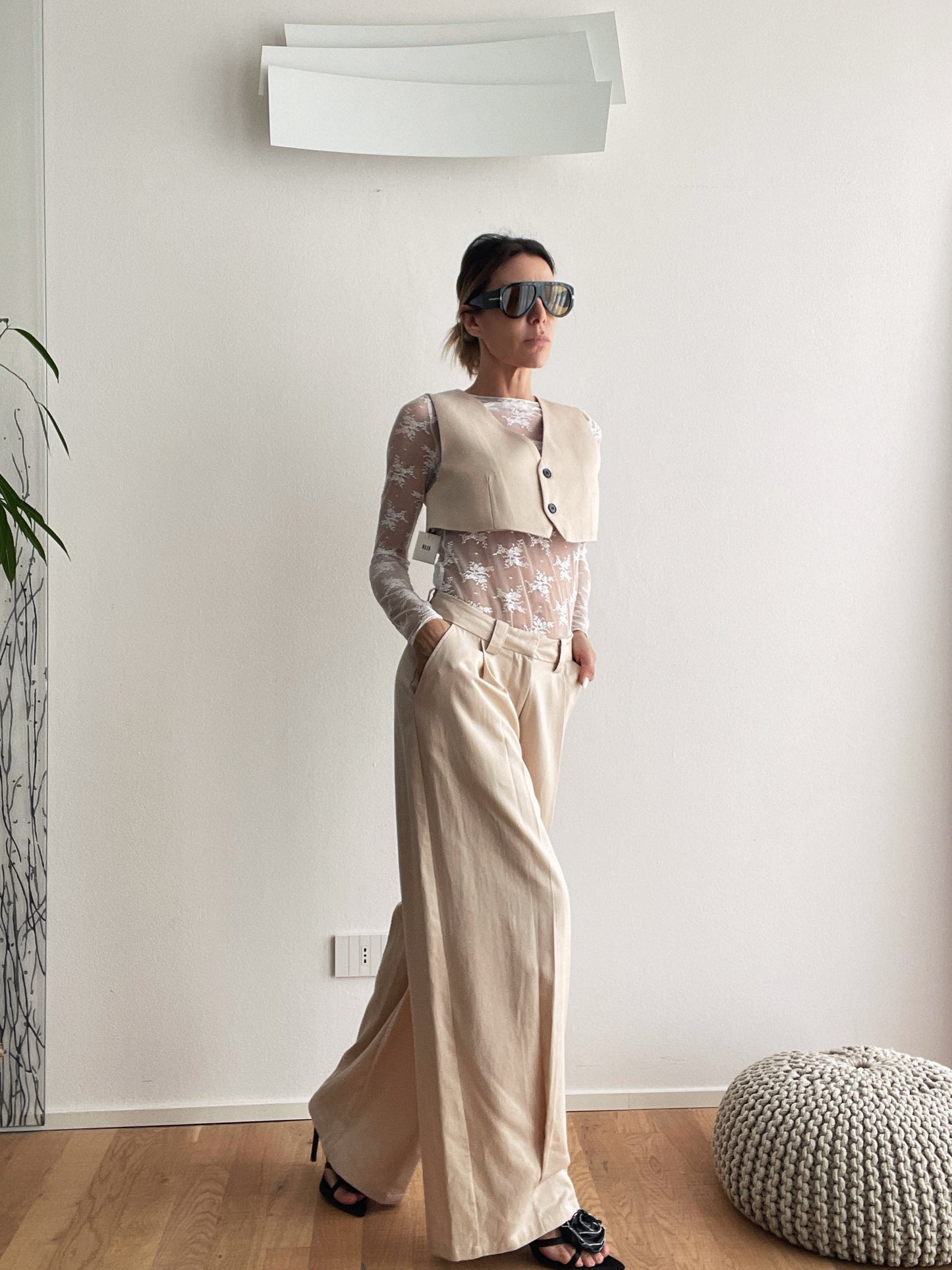 Pantalone ecru ELEH