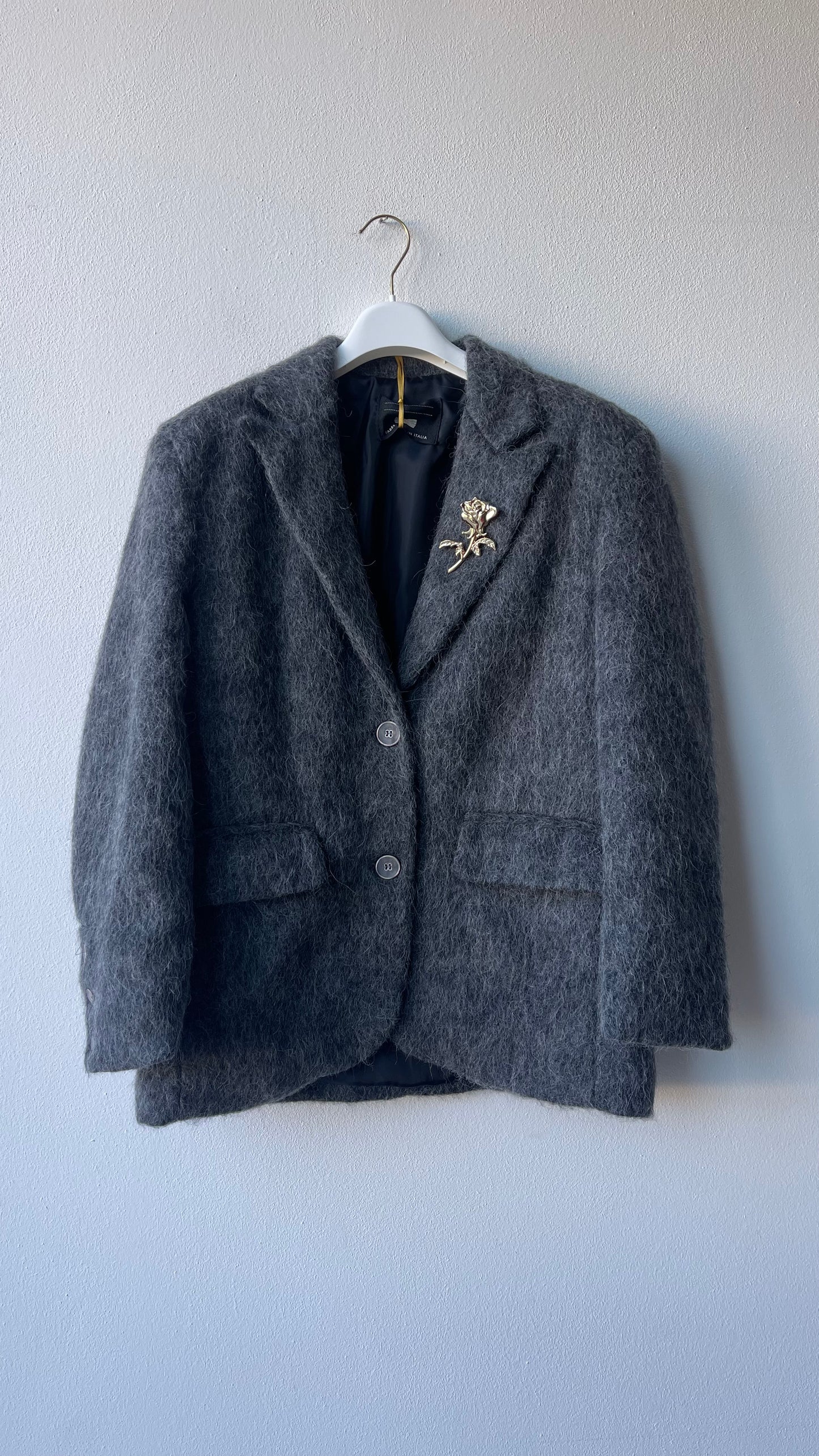 Blazer lana cotta grigio