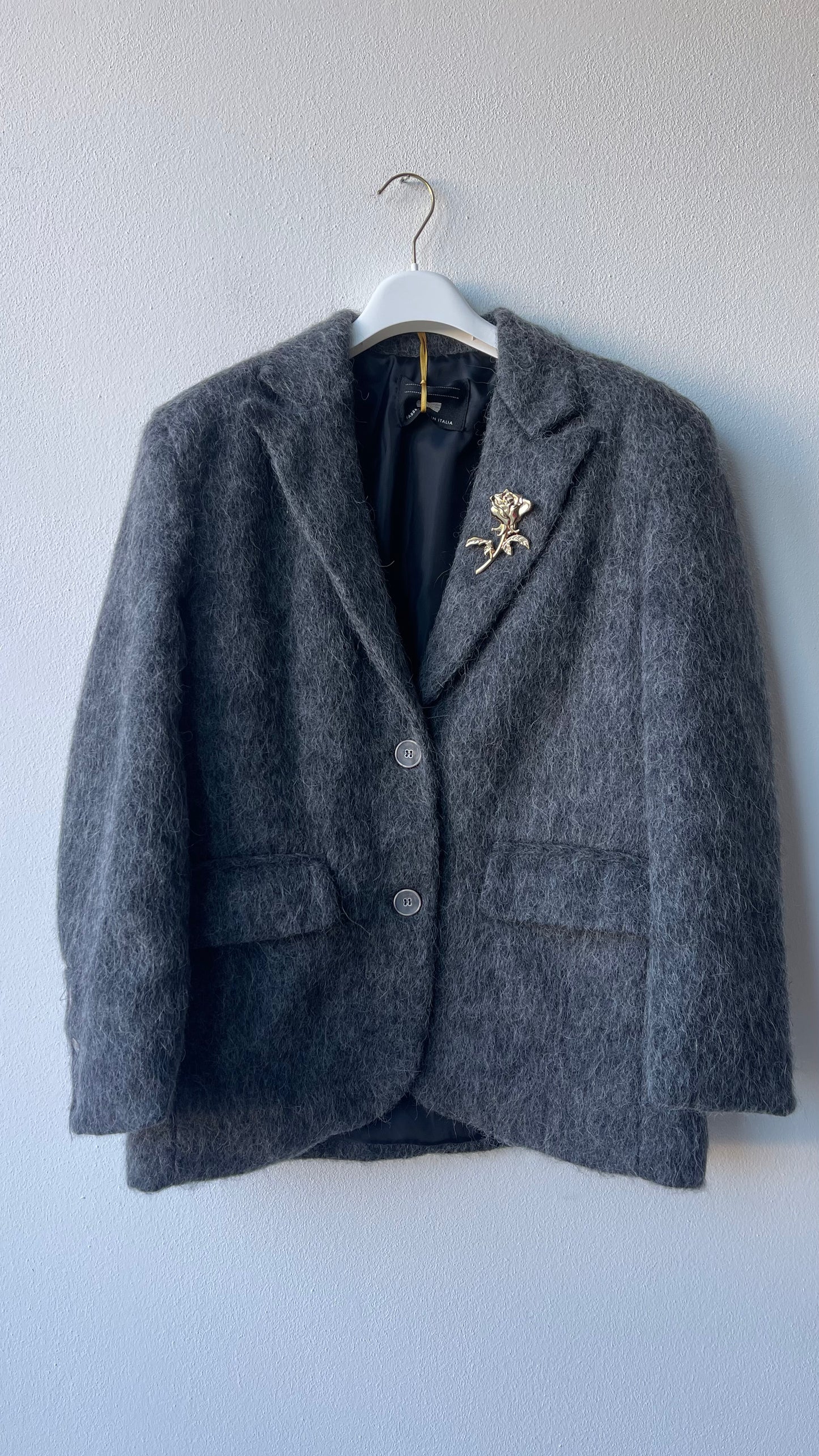 Blazer lana cotta grigio