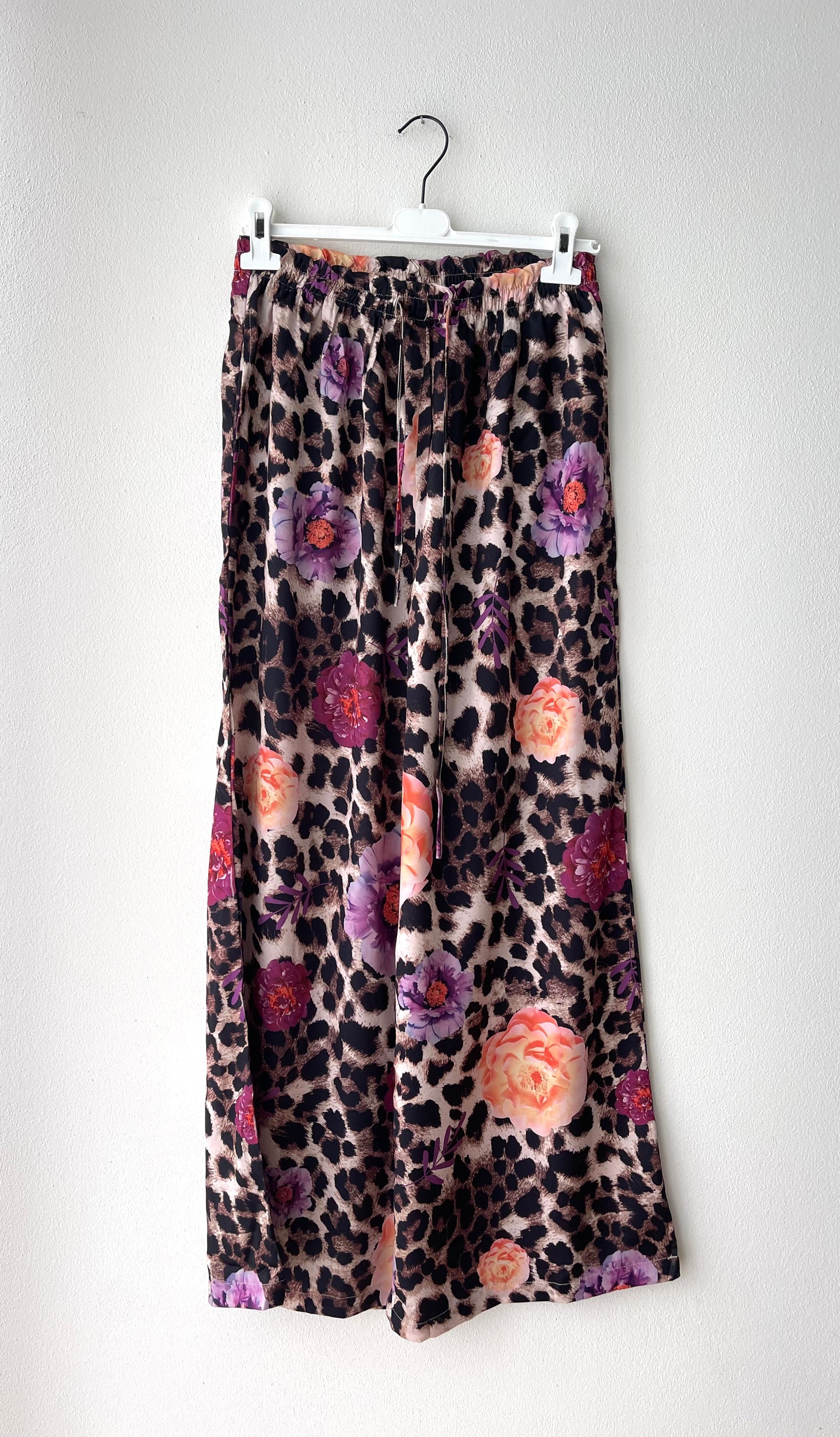 pantalone fiori & maculato