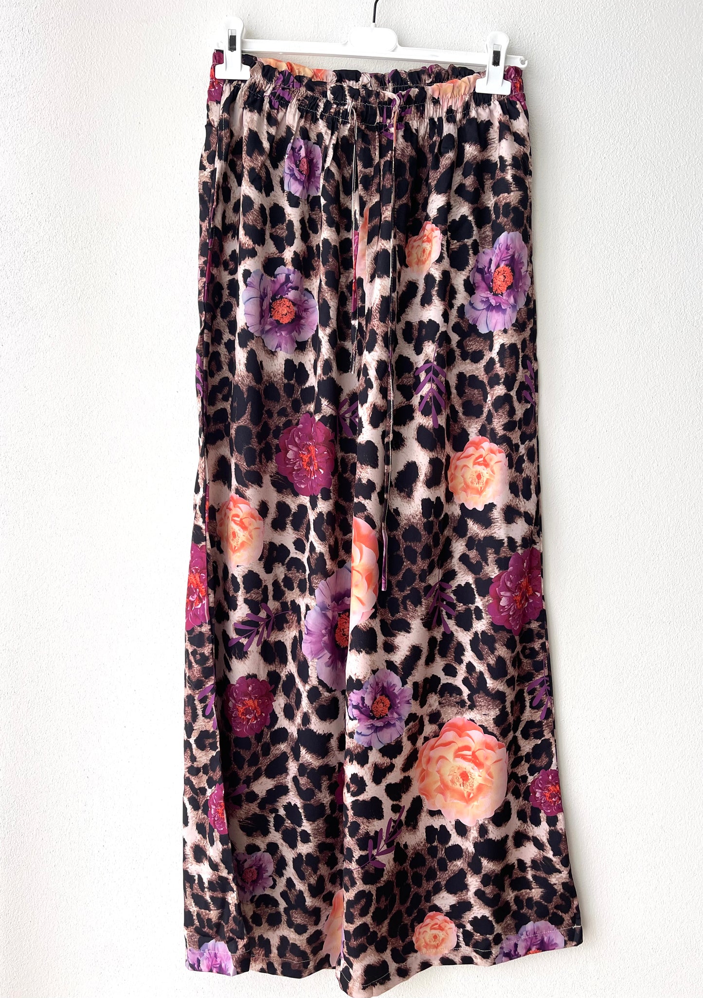 pantalone fiori & maculato