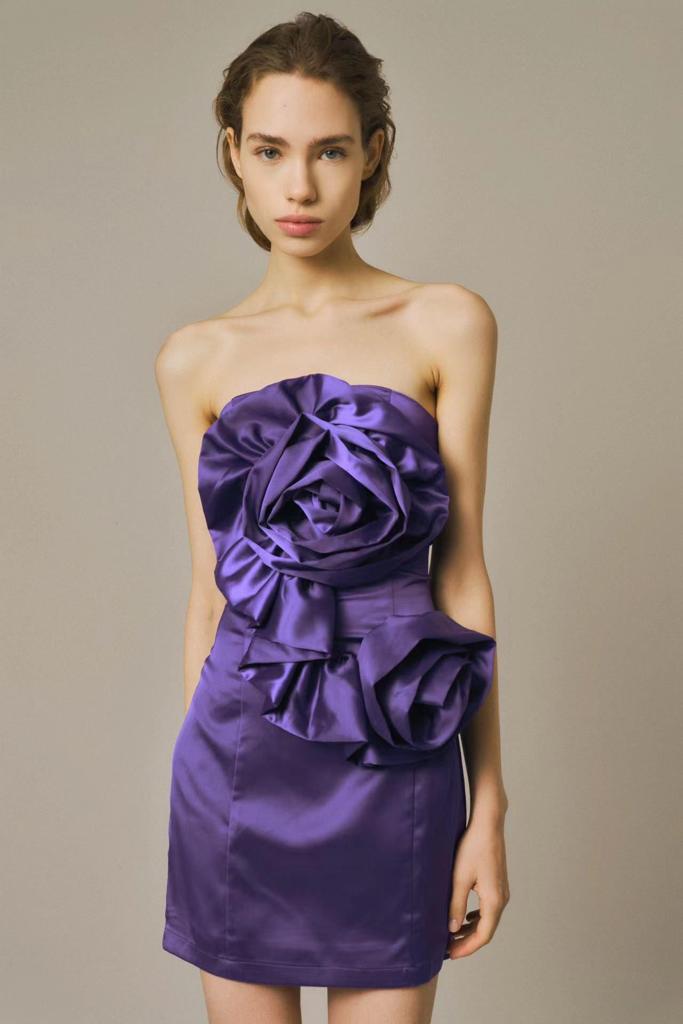 Abito satin Rose
