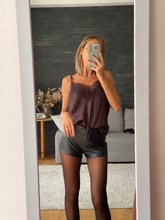 top satin pizzo