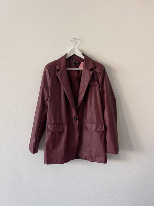 Blazer ecopelle bordeaux