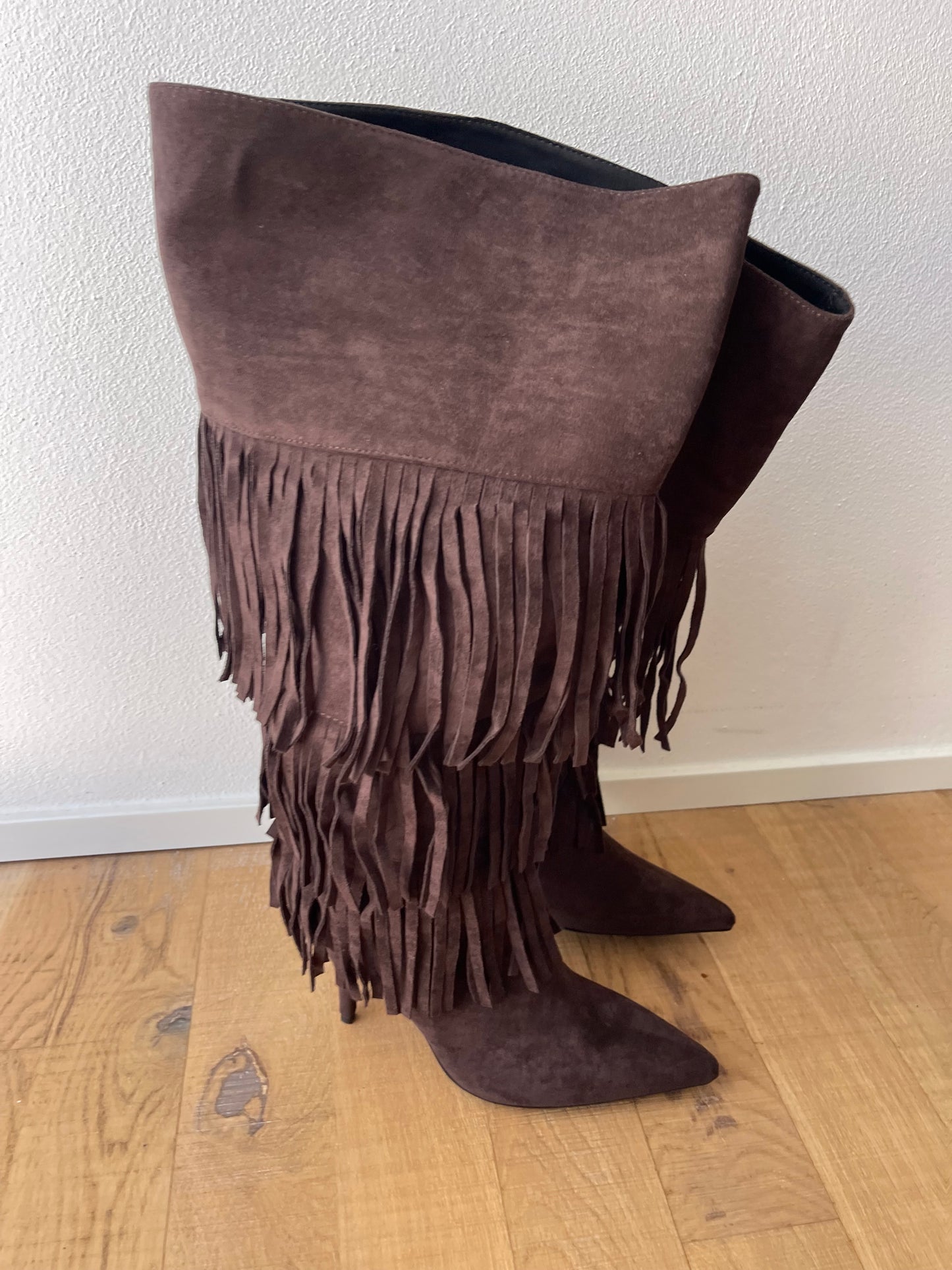 Stivale brown frange