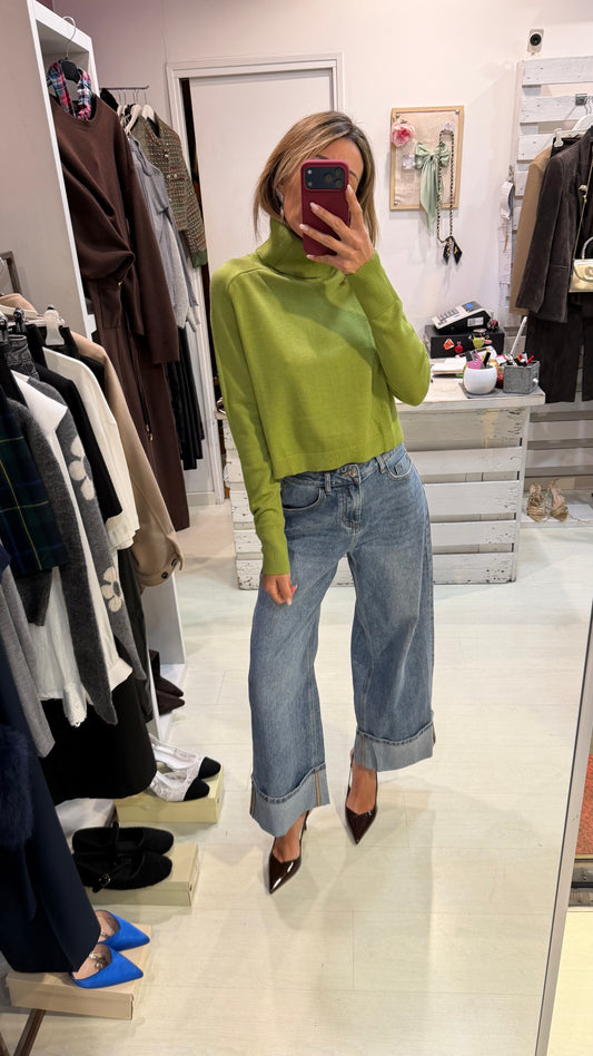 Jeans baggy risvolto