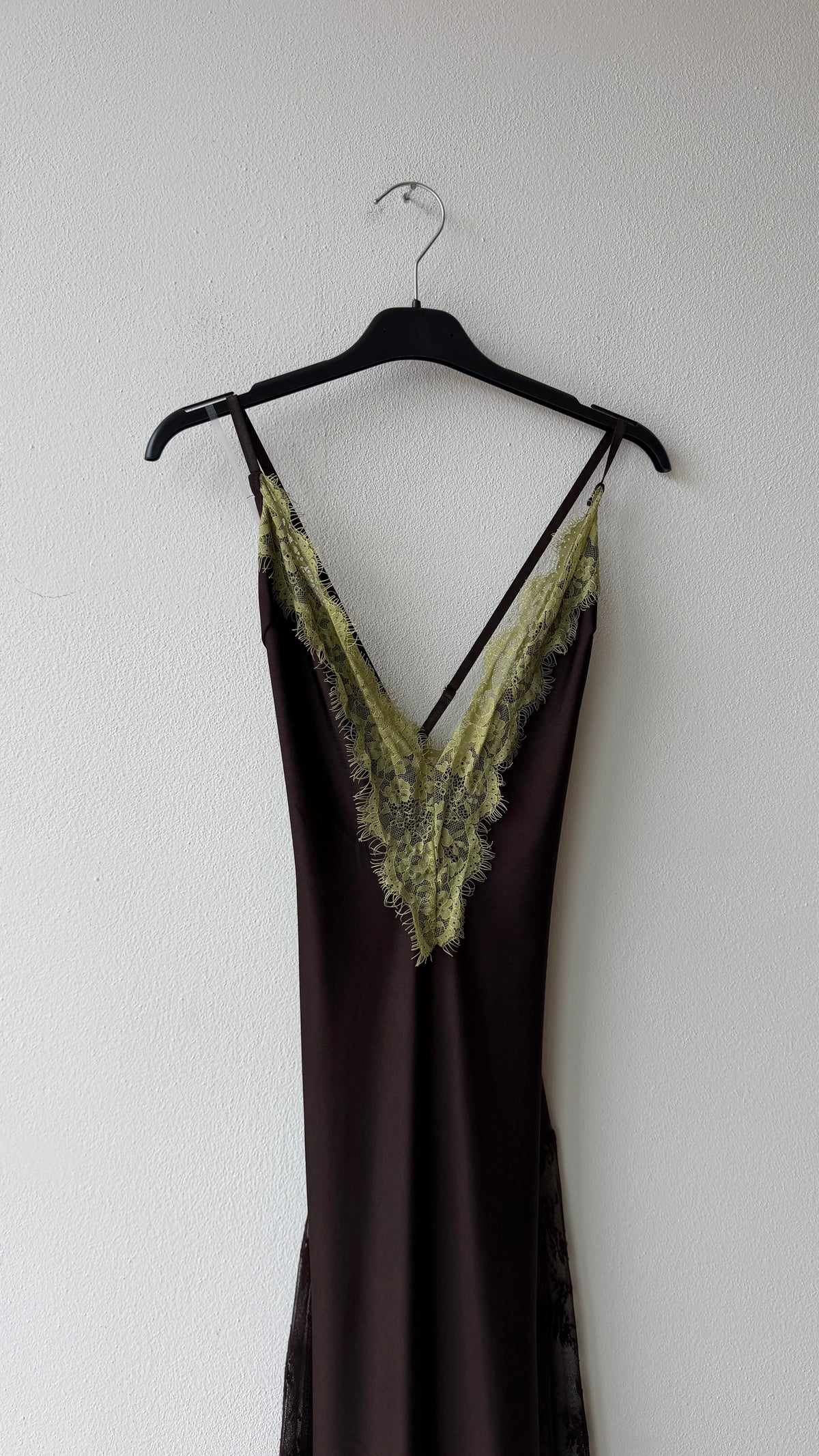 Abito lungo sottoveste pizzo