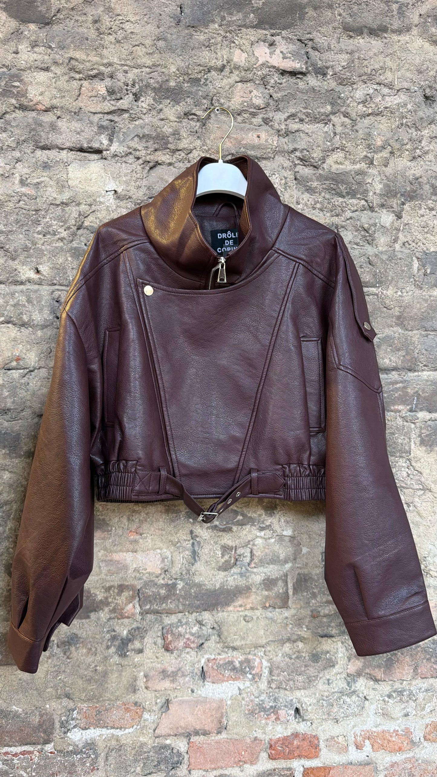 Bomber ecopelle burgundy