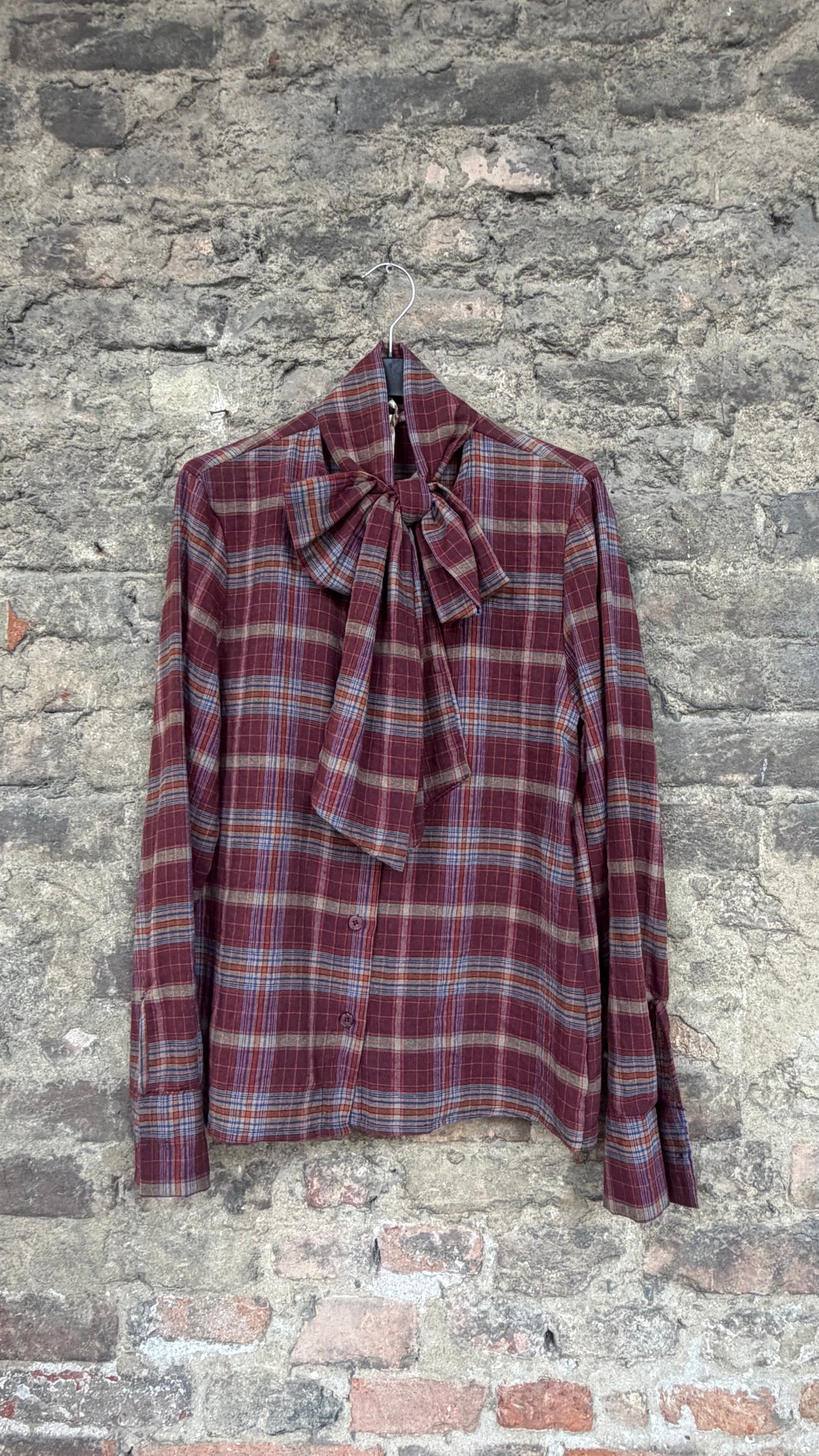 Camicia scozzese fiocco