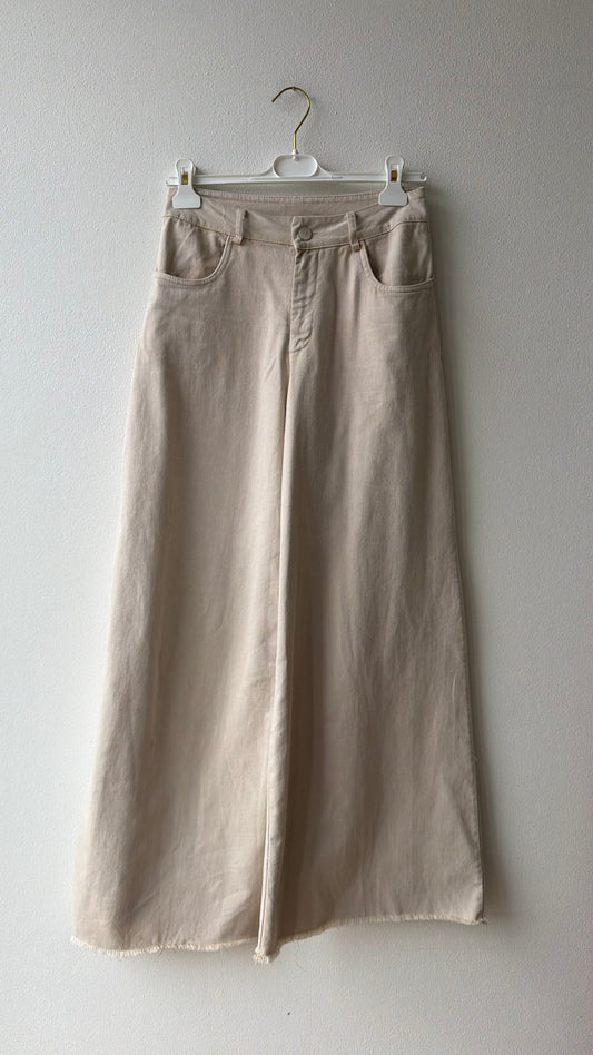 Jeans wide leg ecru