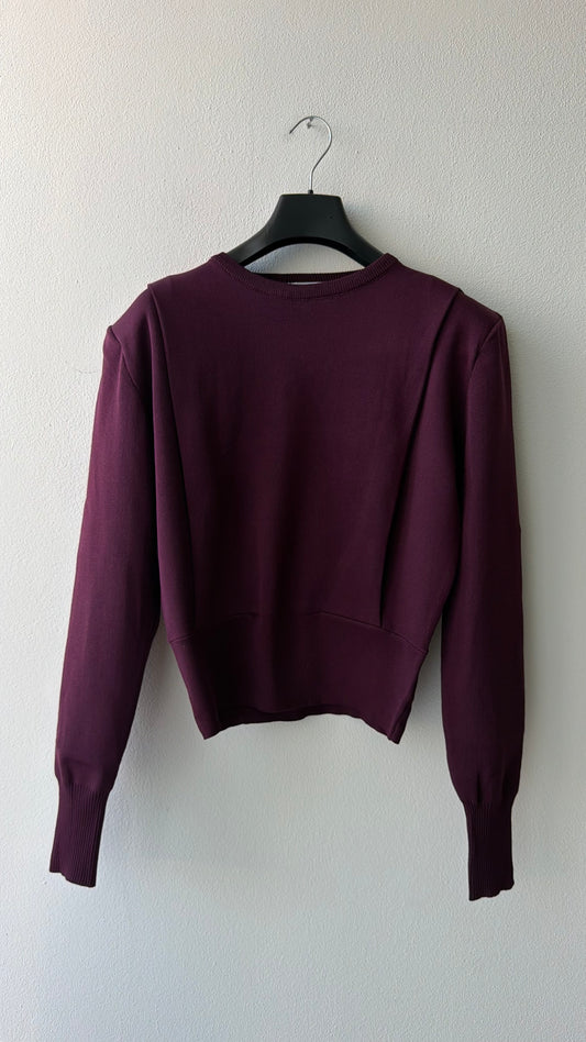Maglia burgundy spalline