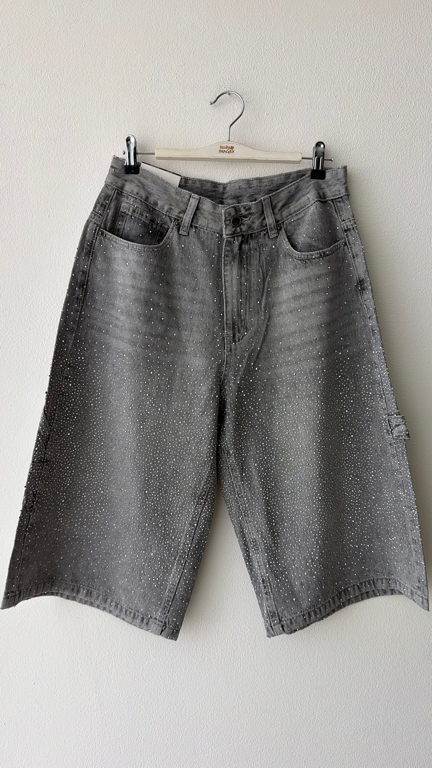 Bermuda jeans brillo