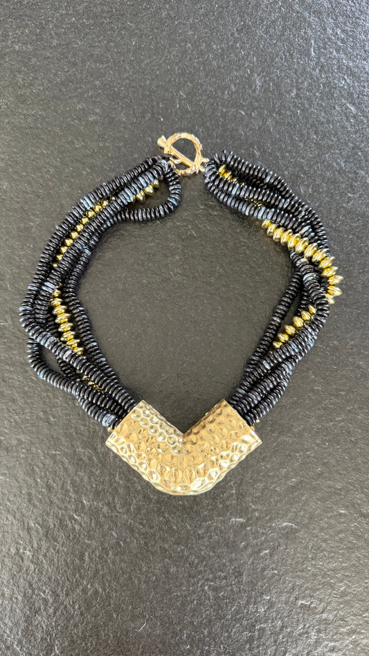 Collana nera gold