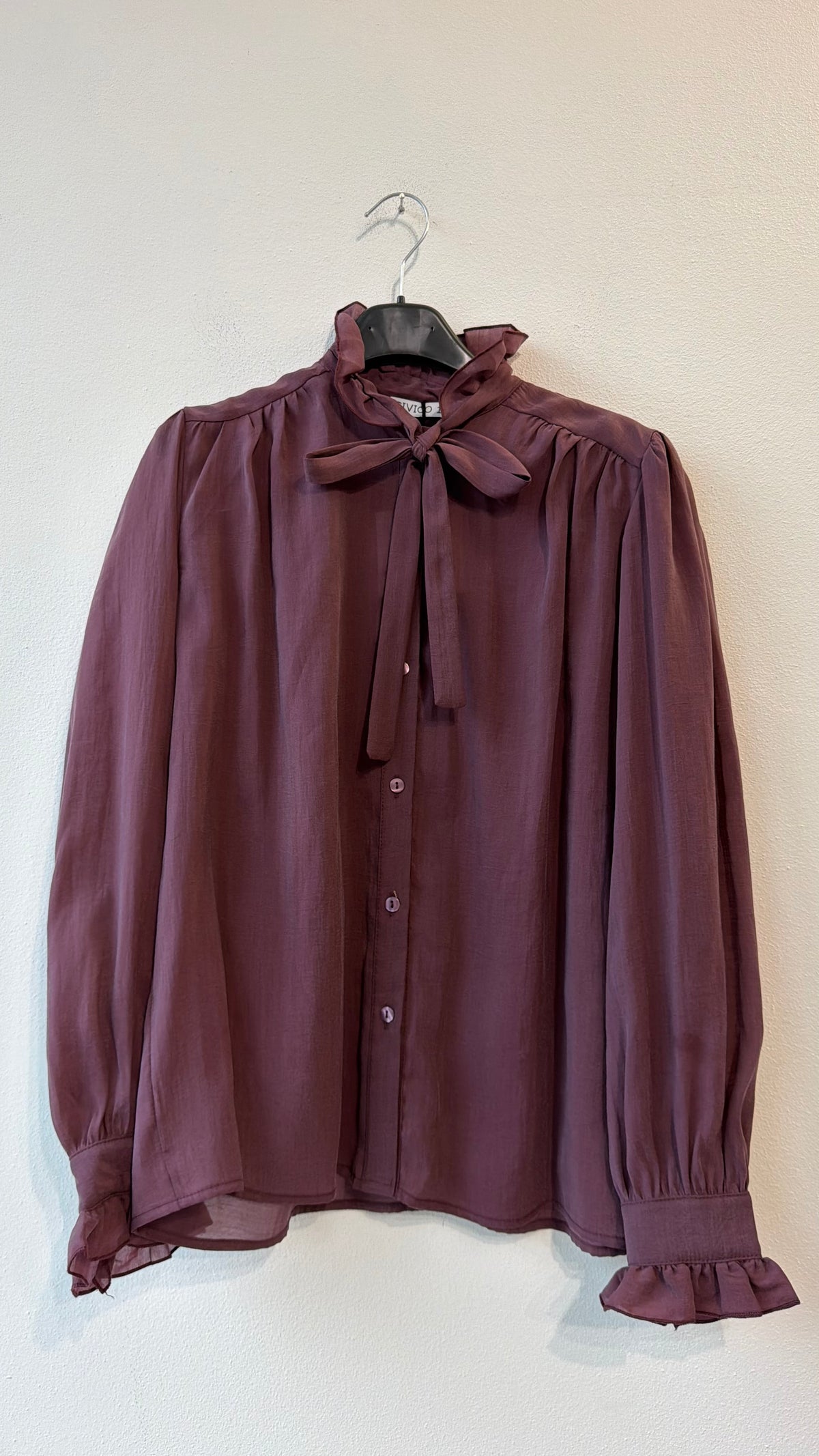 Camicia burgundy fiocco