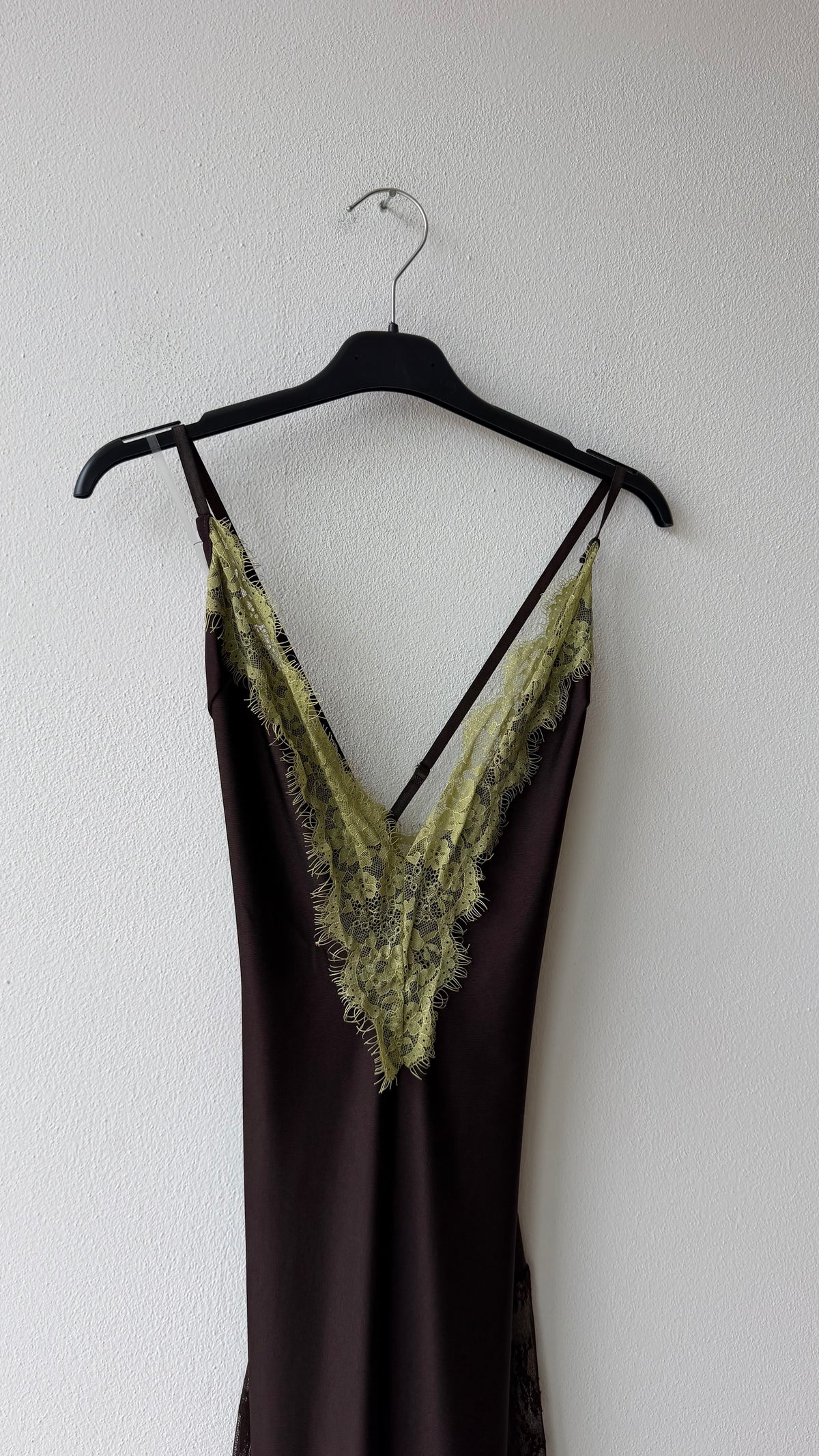 Abito lungo sottoveste pizzo