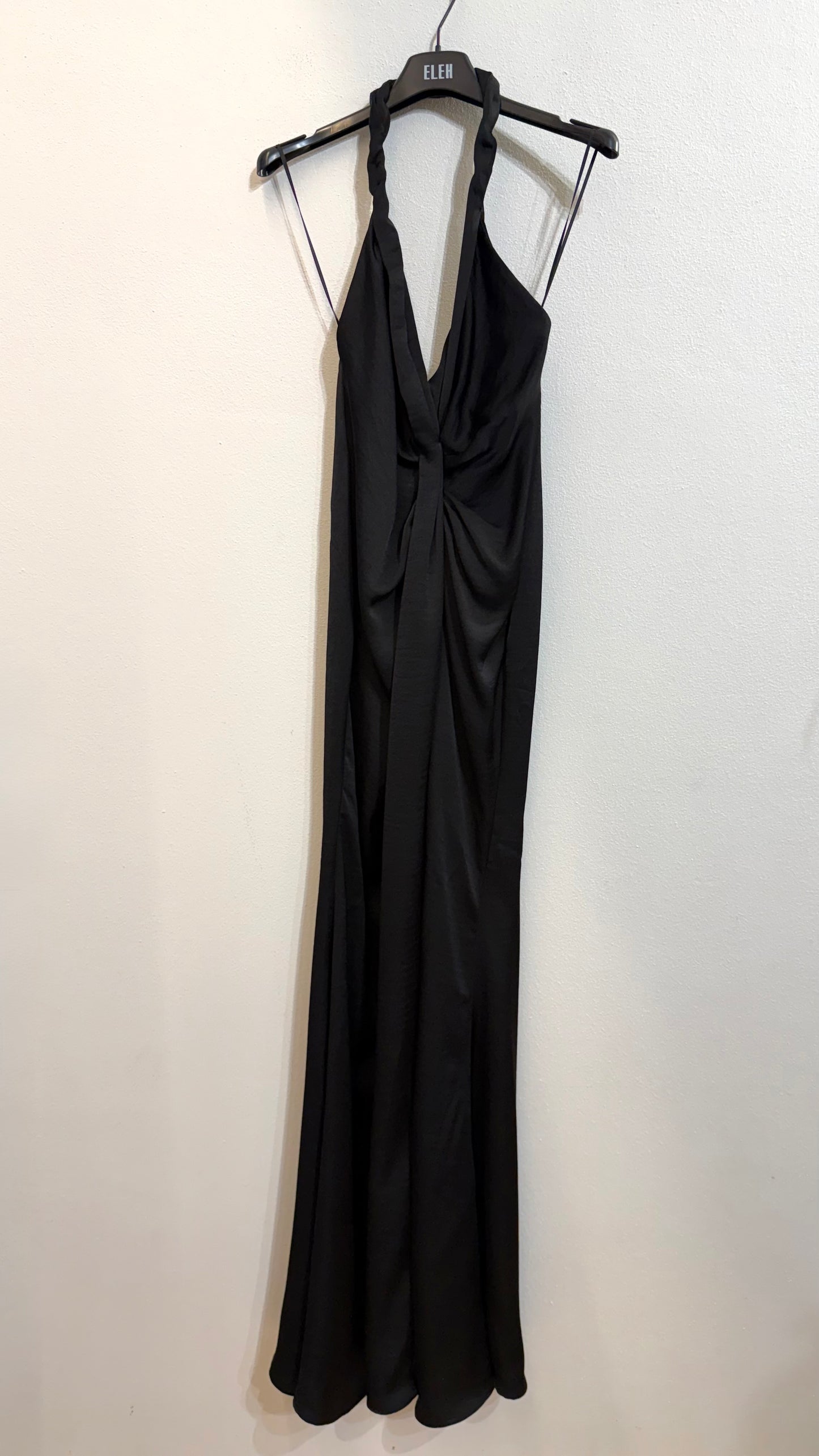 Abito satin ELEH scollo