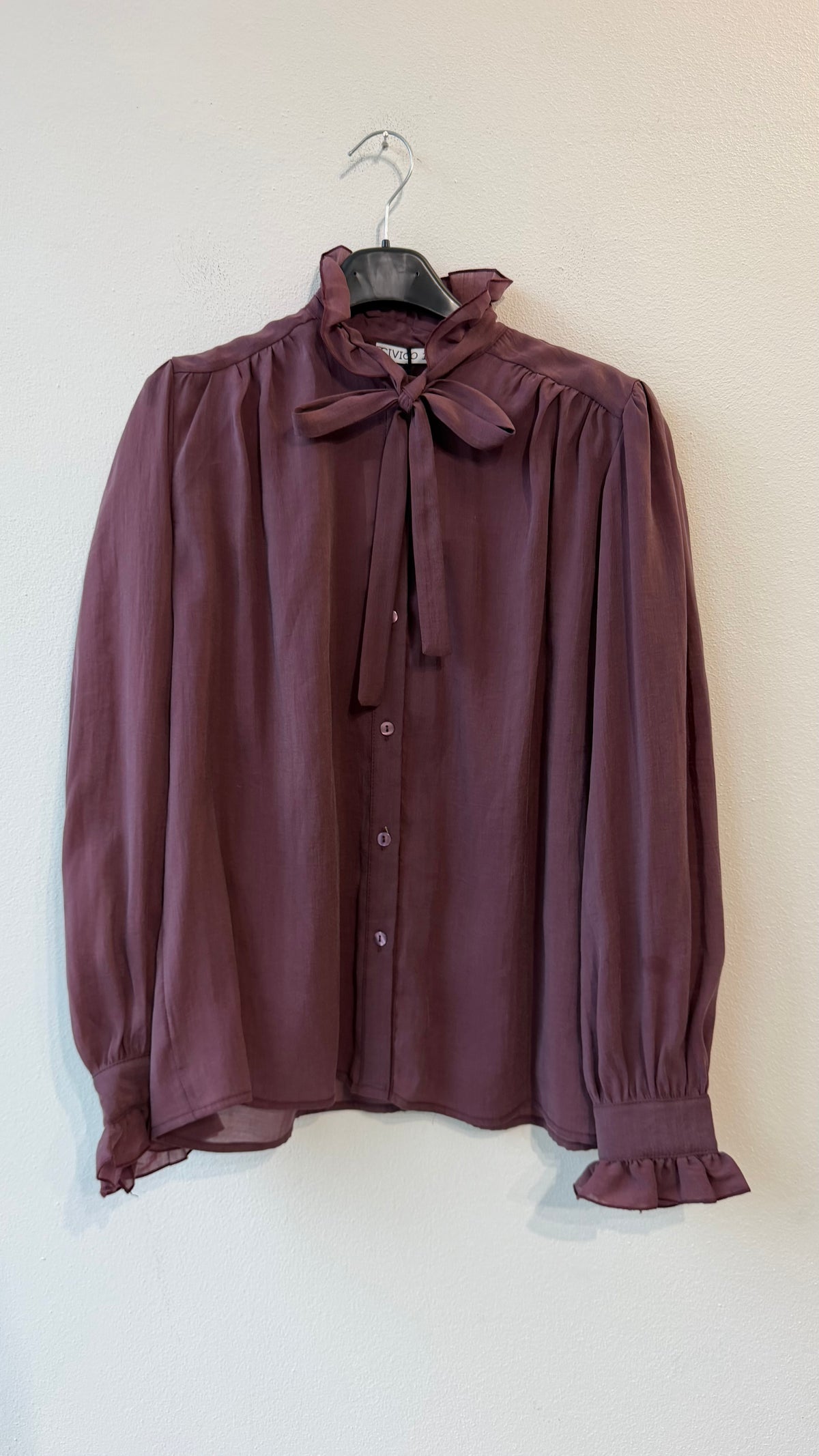 Camicia burgundy fiocco