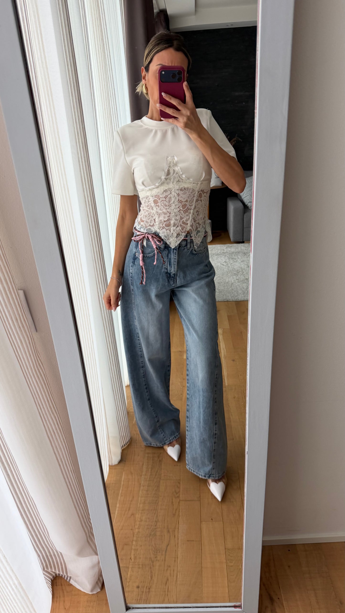 T-shirt corsetto