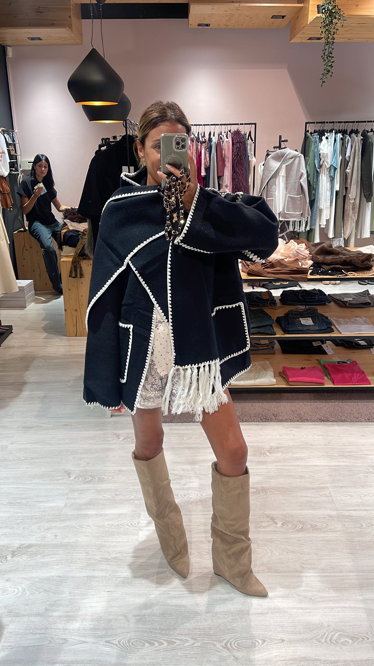 Cardigan sciarpa