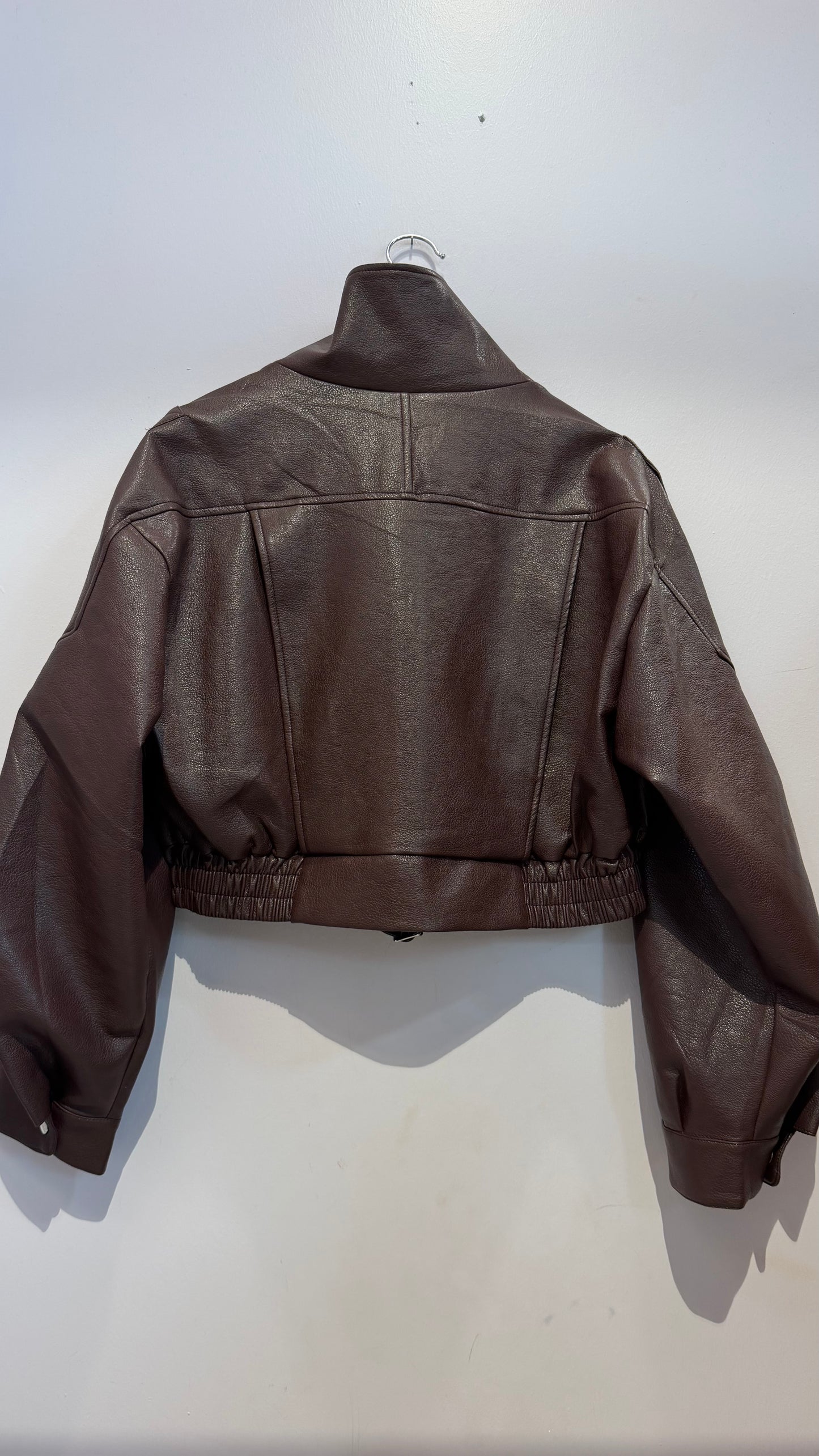 Giacca chiodo burgundy