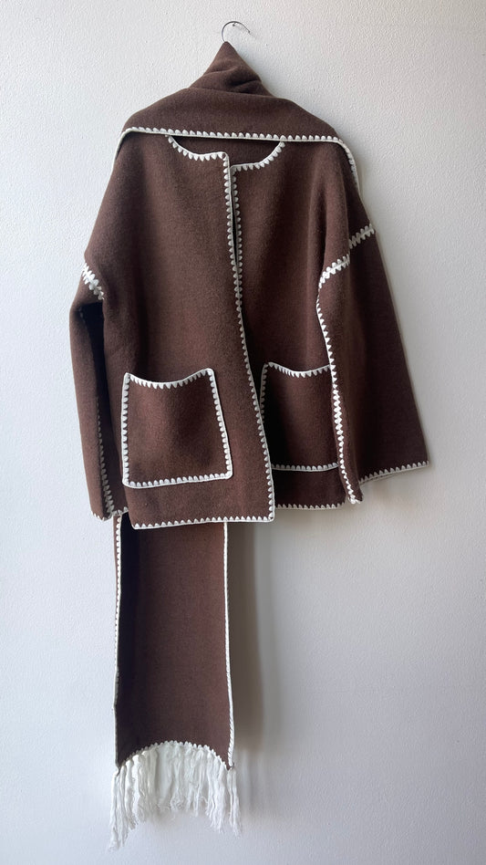 Cardigan sciarpa