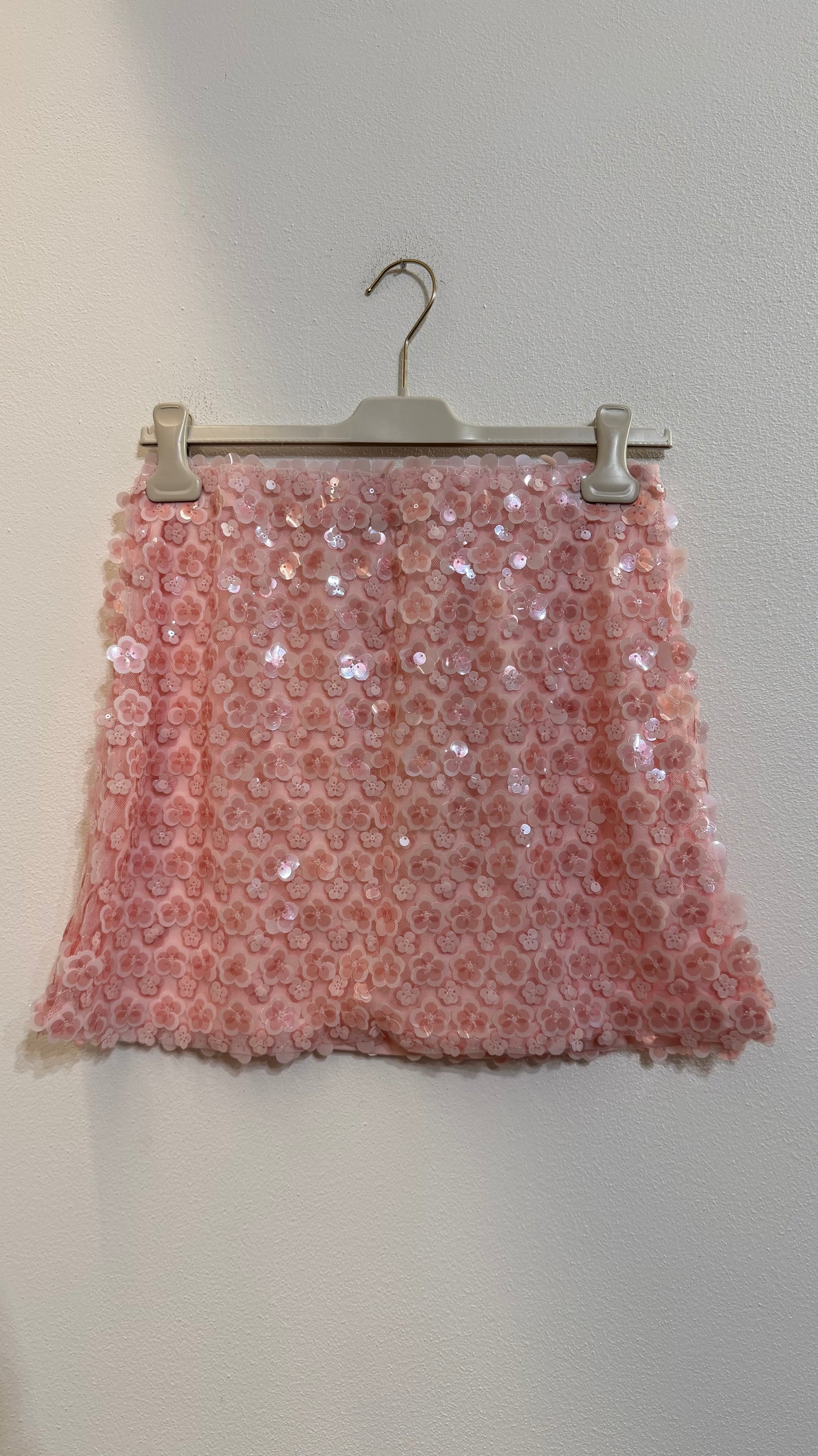 Gonna paillettes rosa
