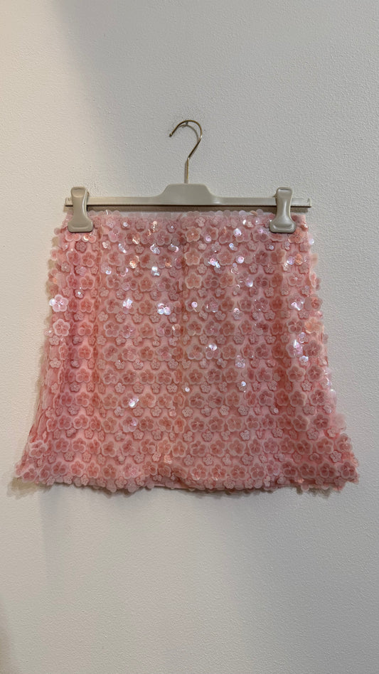 Gonna paillettes rosa