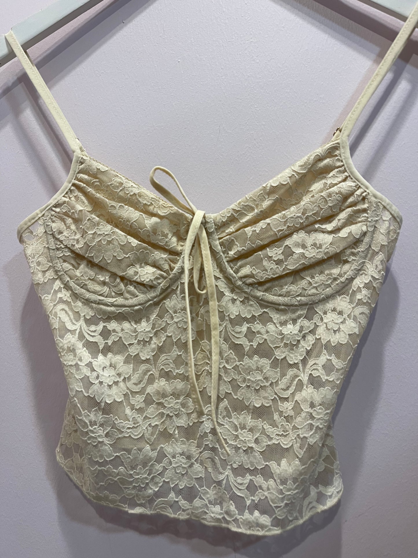 Bralette pizzo beige