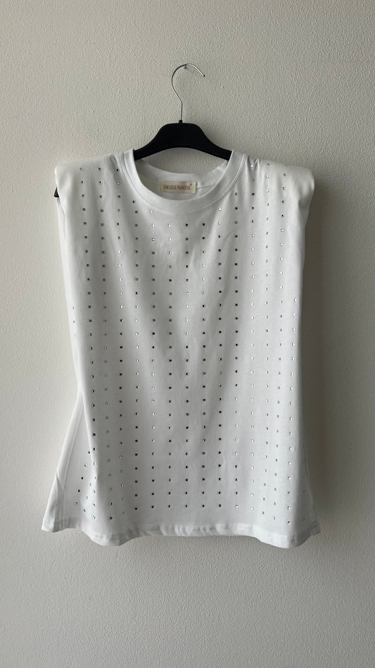 T-shirt spalline borchie