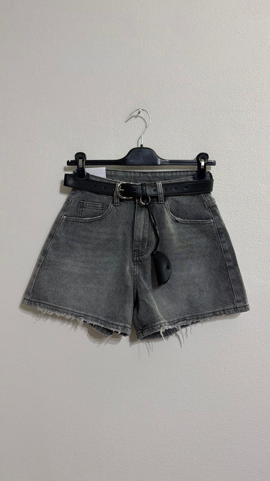 Short Denim grigio