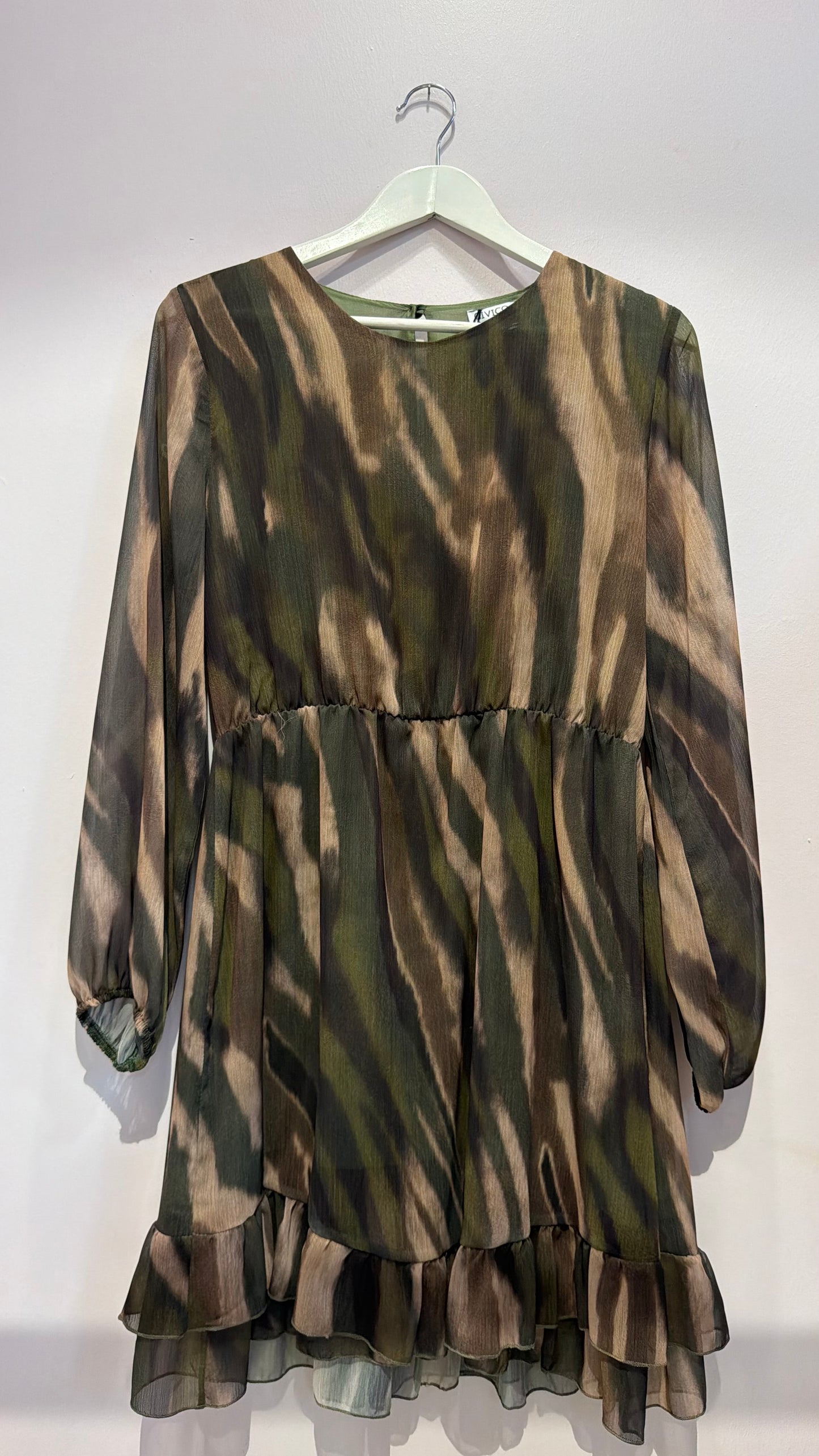 Abito delave’ verde/brown