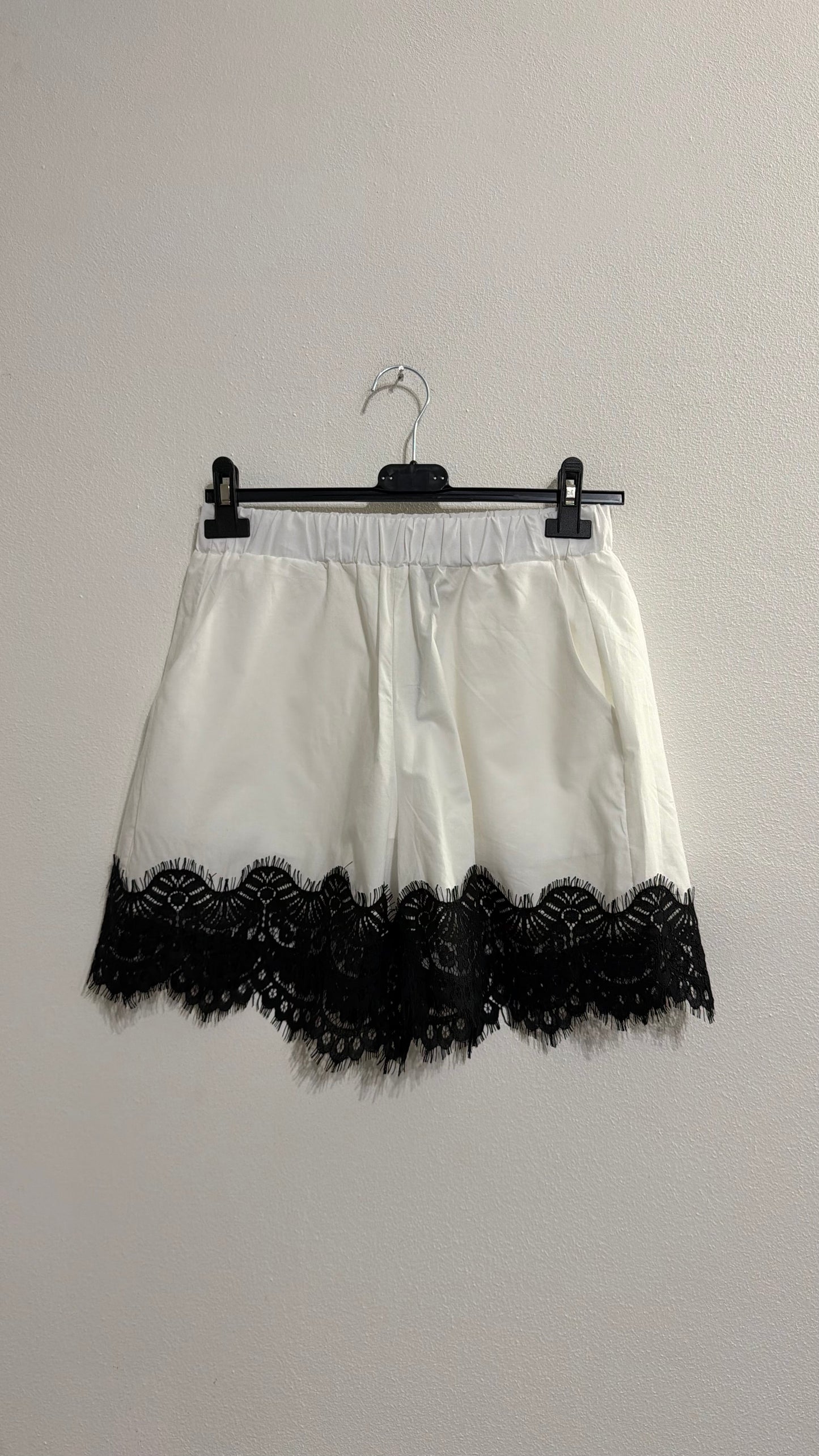 Short cotone & pizzo