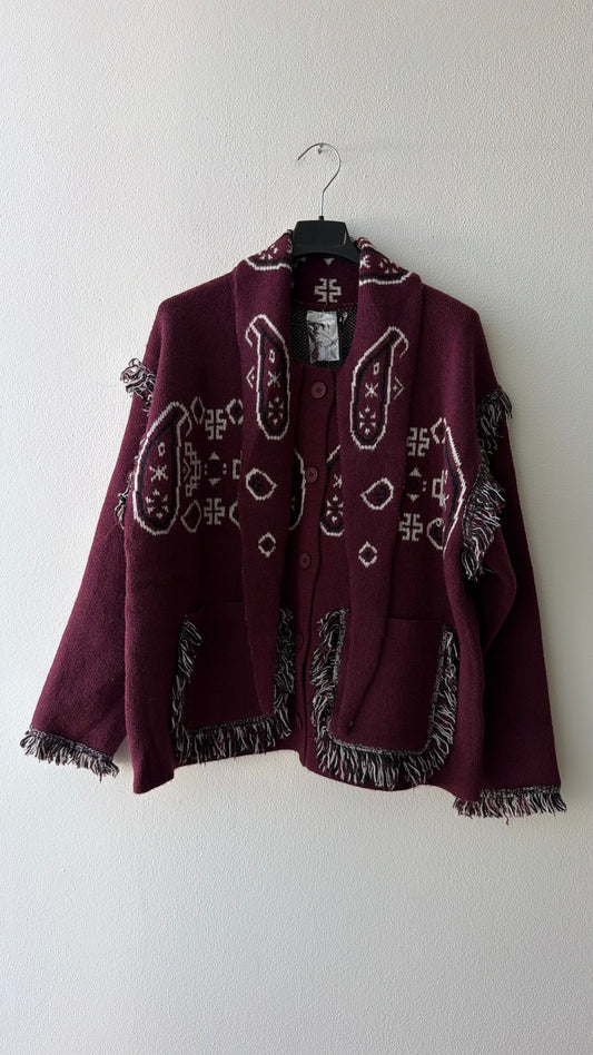 Maglia cardigan Bandana