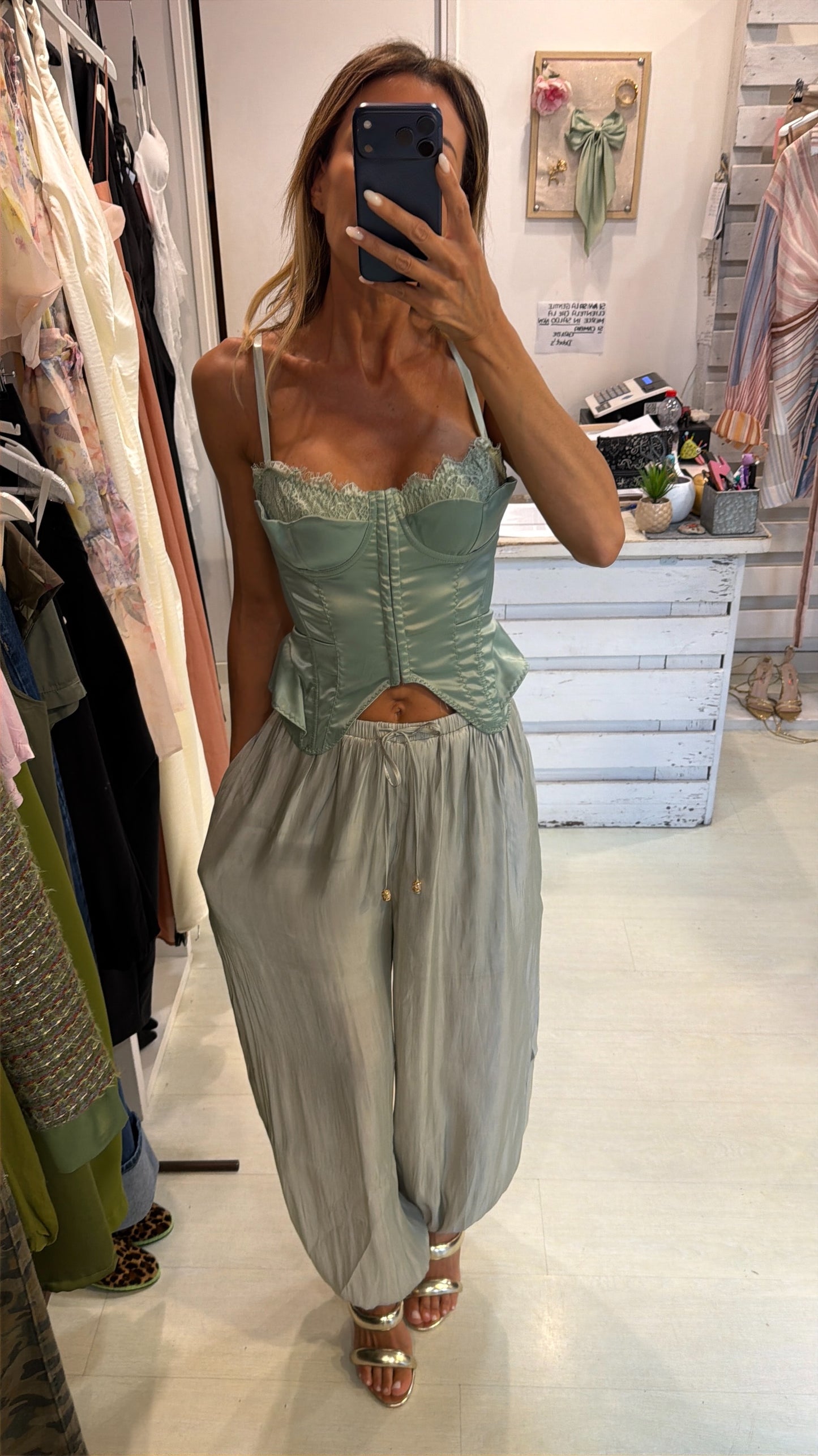 Top bustier Raso&Pizzo