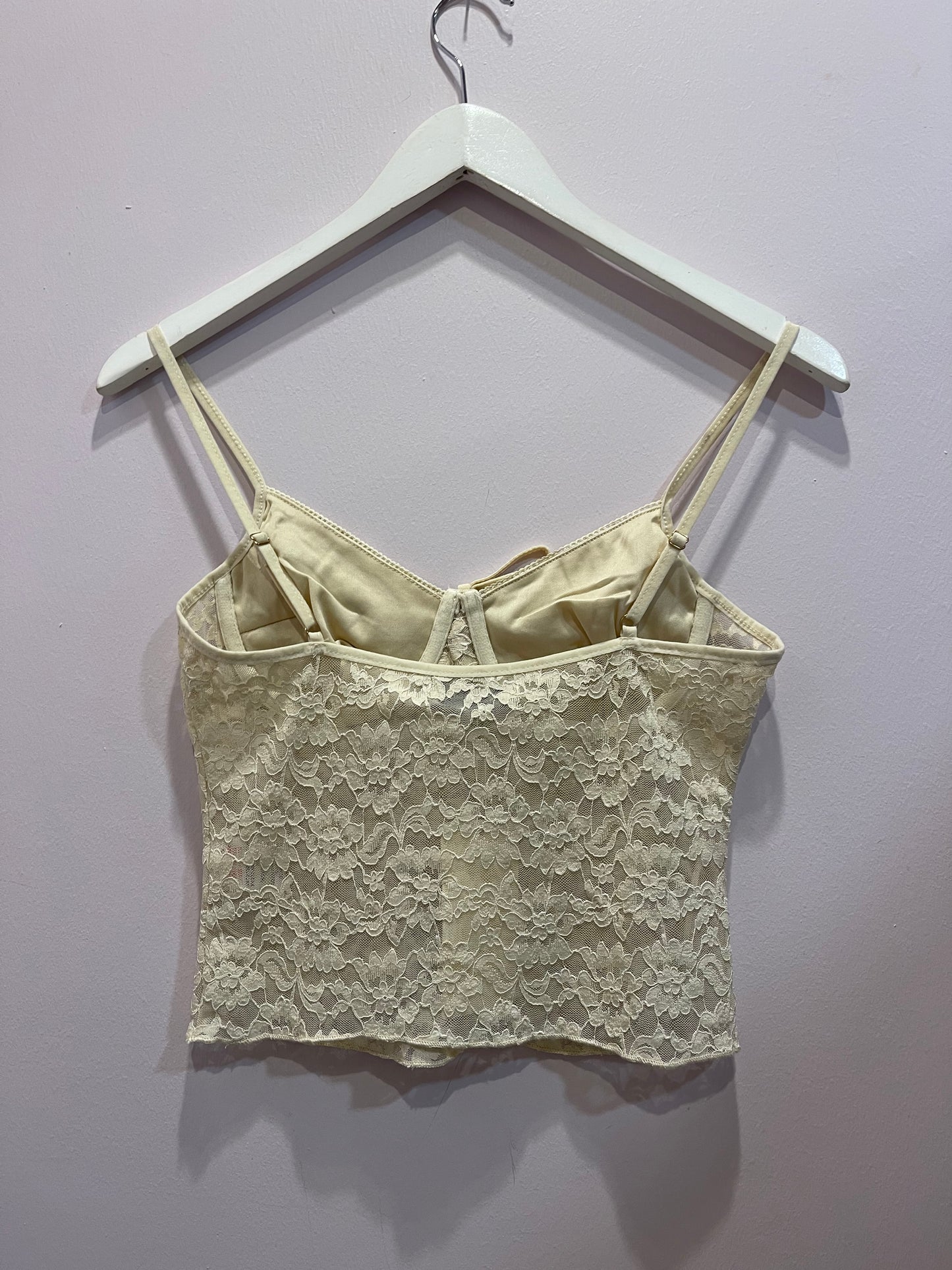 Bralette pizzo beige