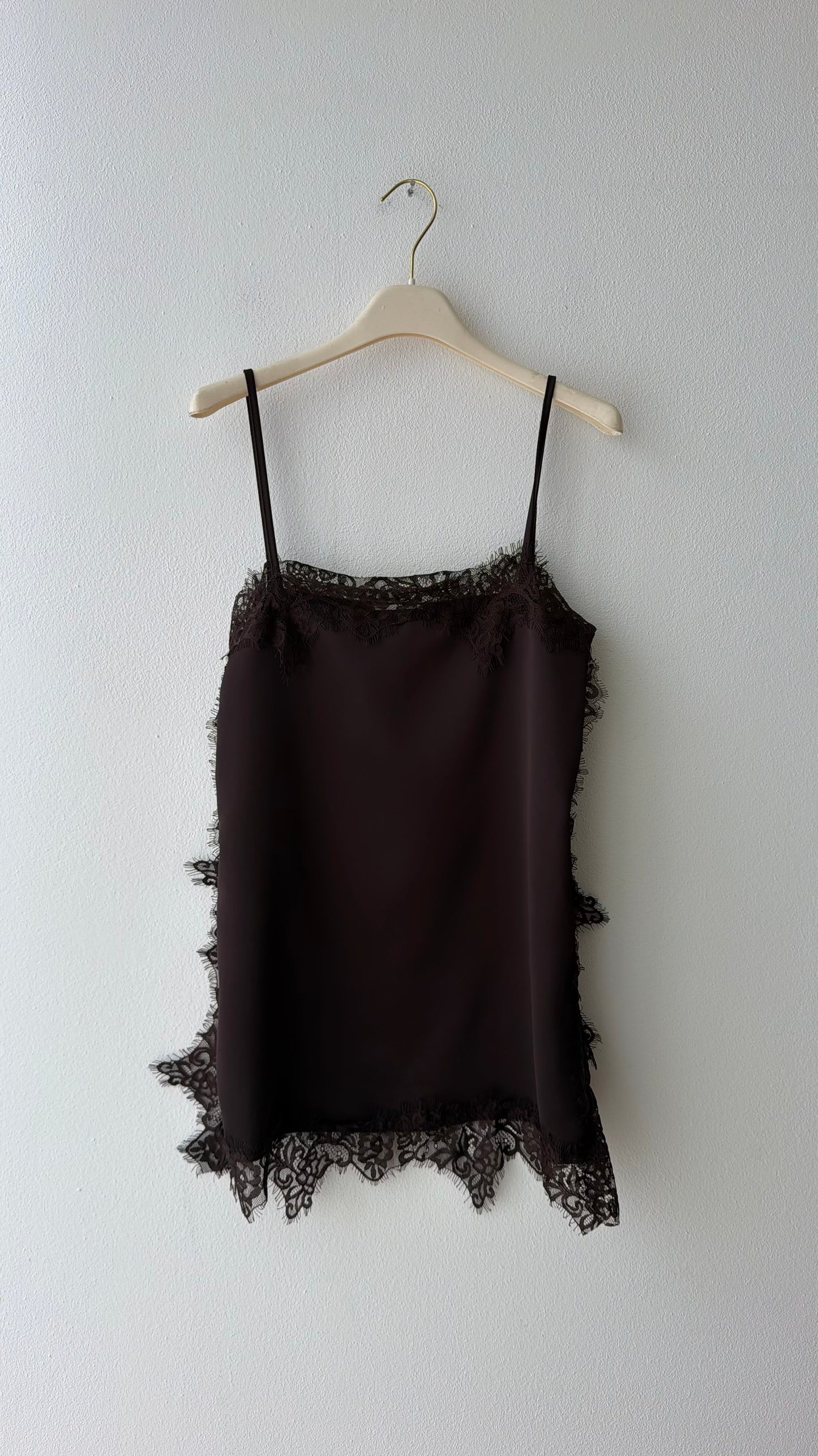 Canotta marrone satin