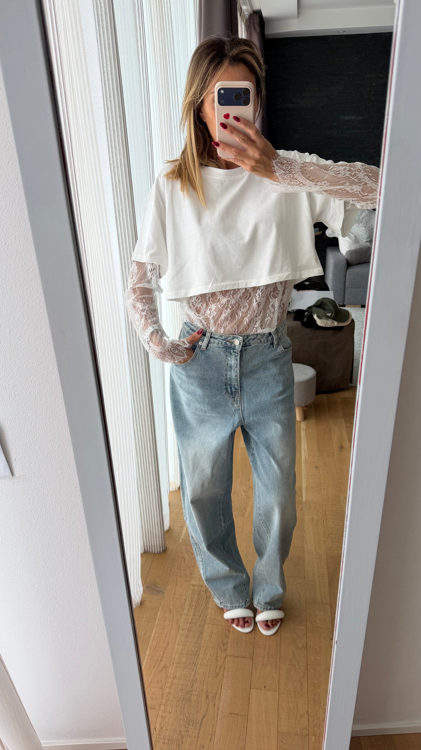 Jeans barrel lavaggio chiaro