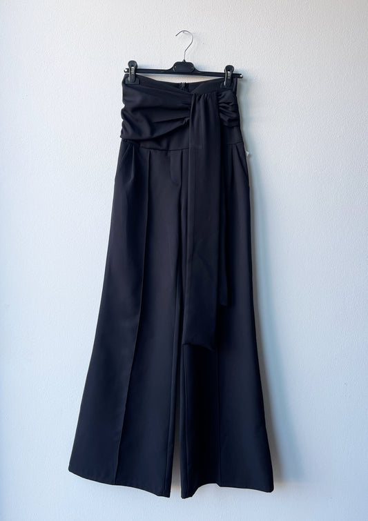 High waist sash pants
