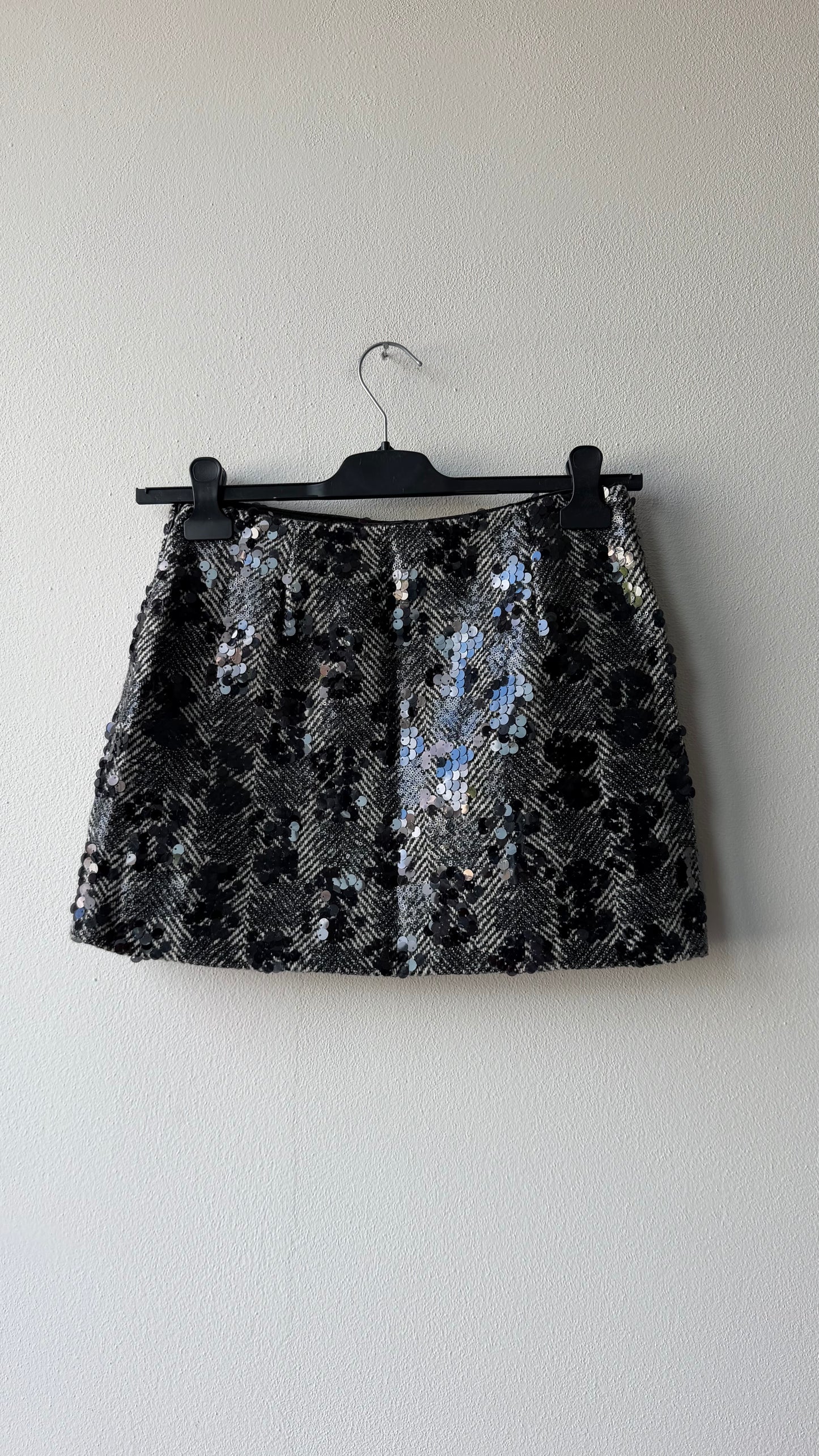 Gonna spigata con paillettes