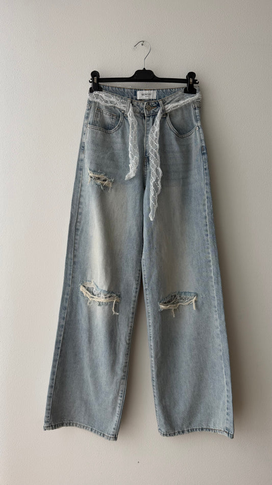 Jeans cintura pizzo