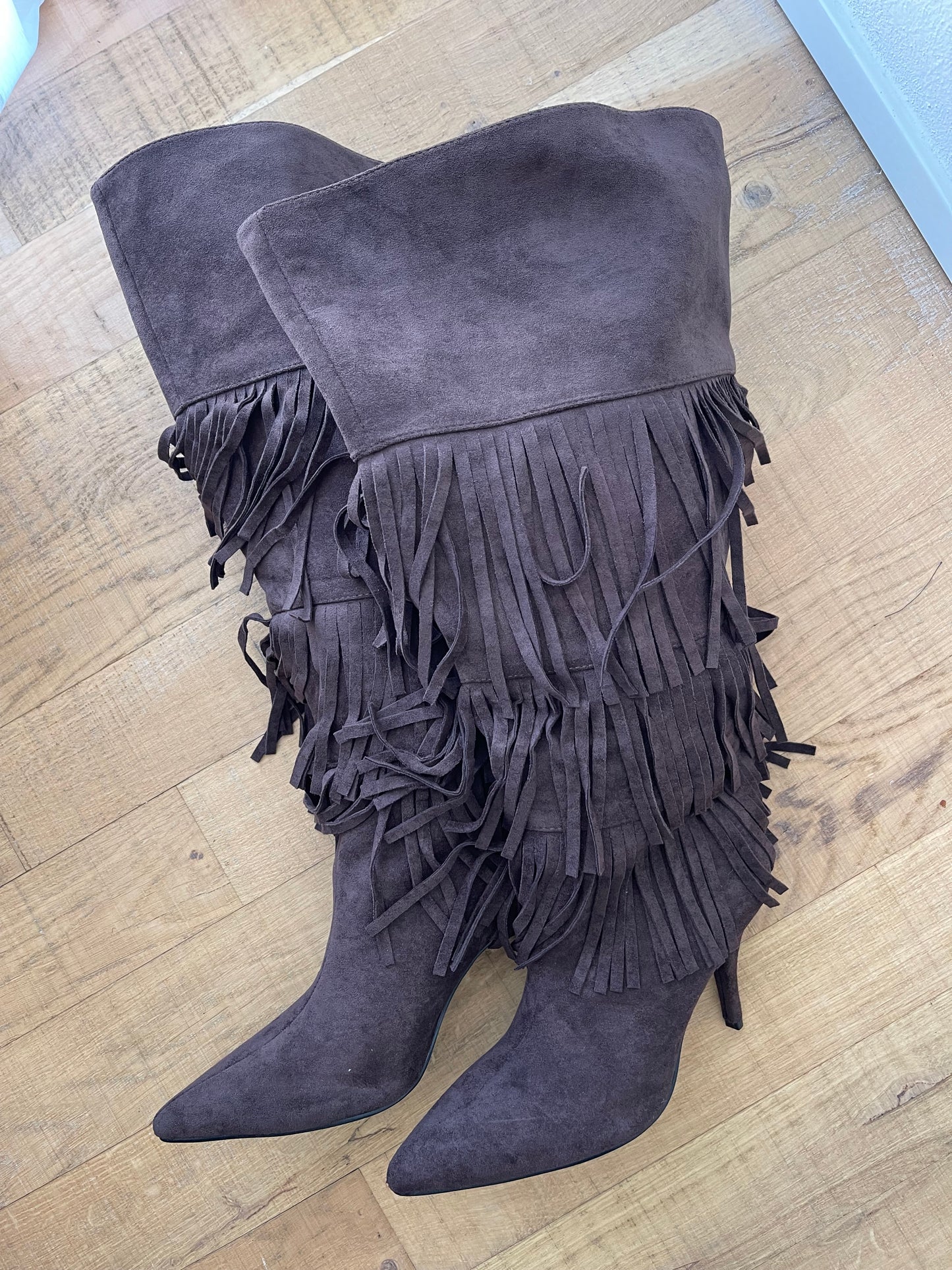 Stivale brown frange