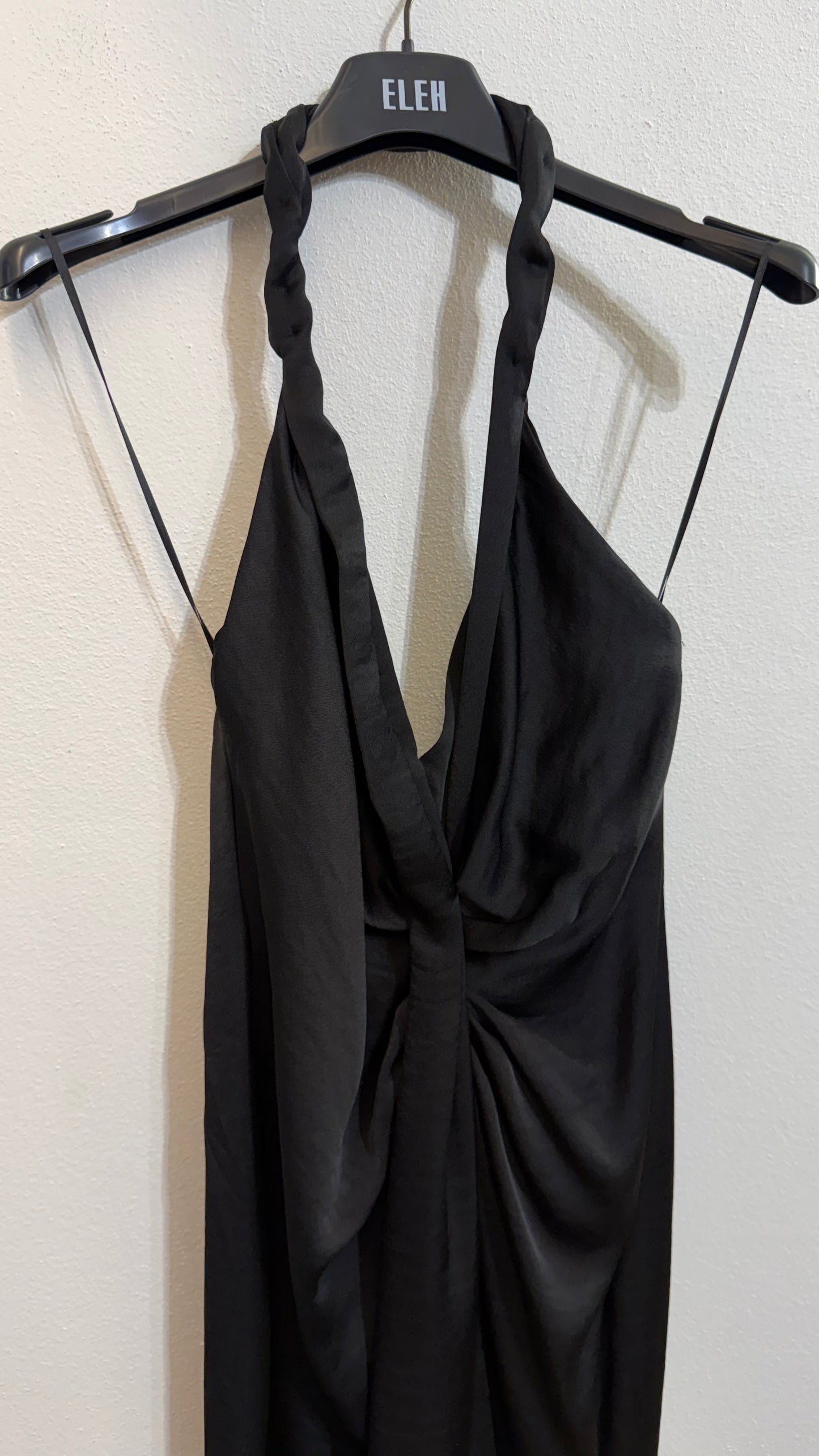 Abito satin ELEH scollo
