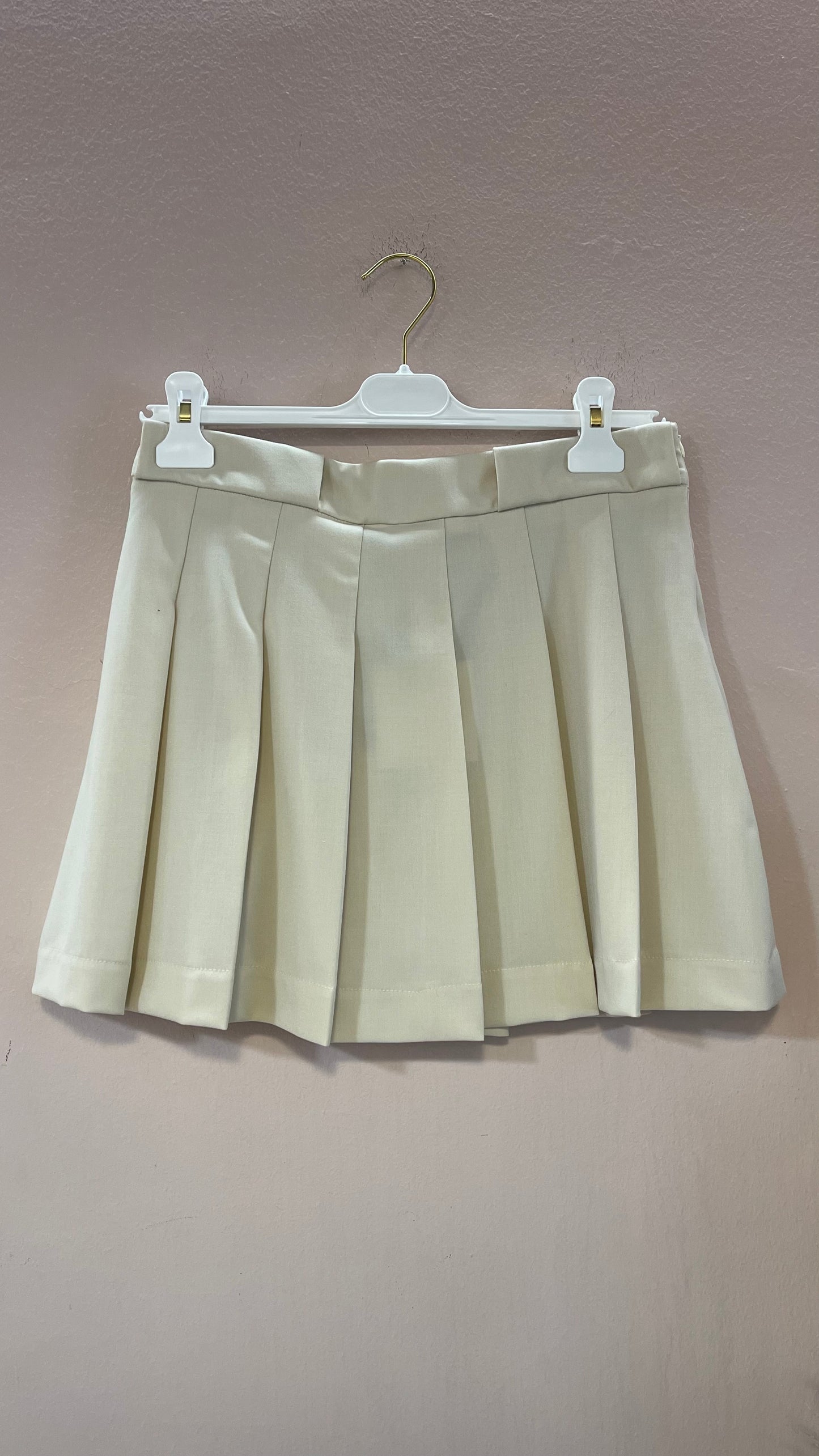 Gonna plisse tessuto liscio