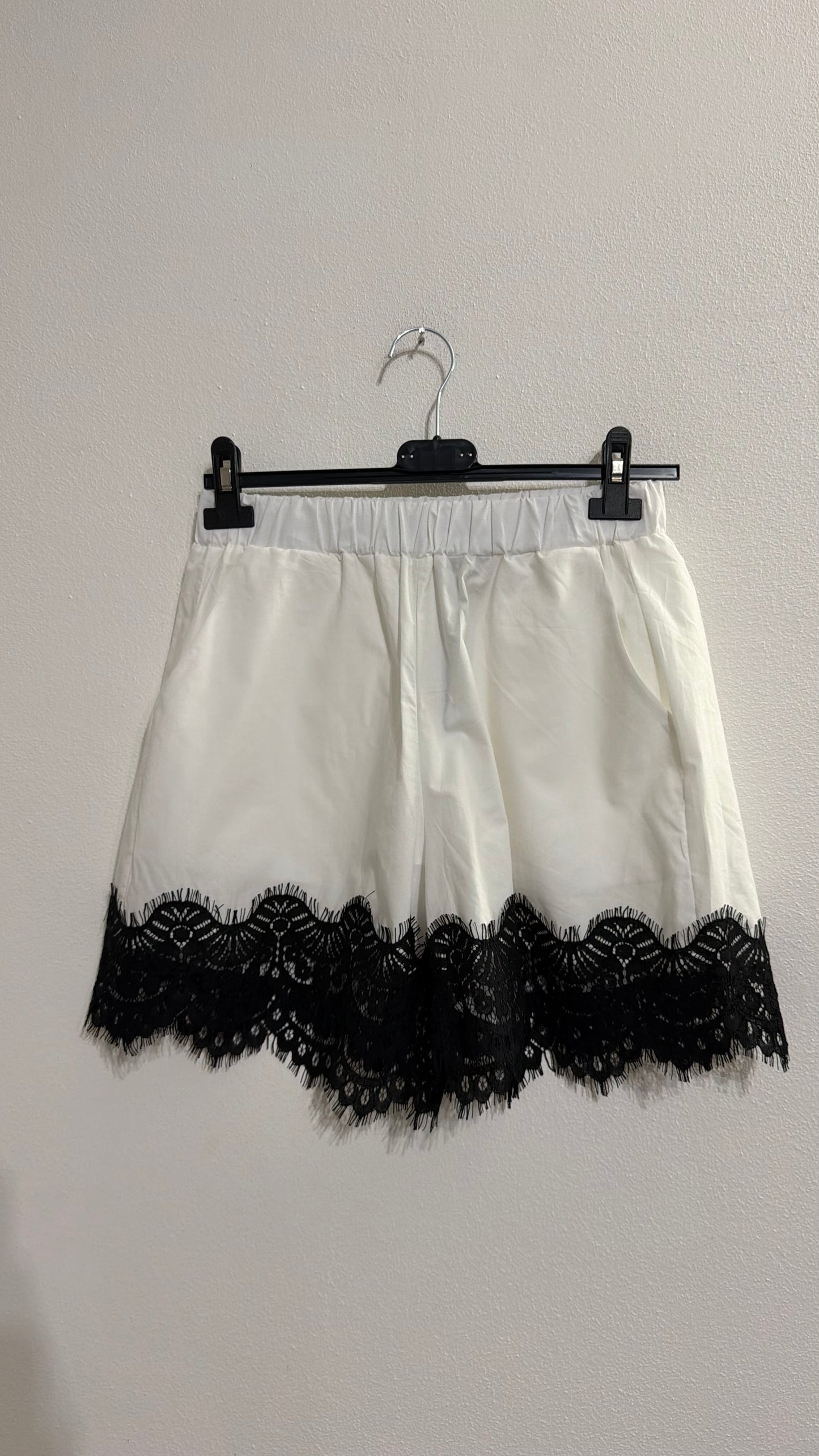 Short cotone & pizzo