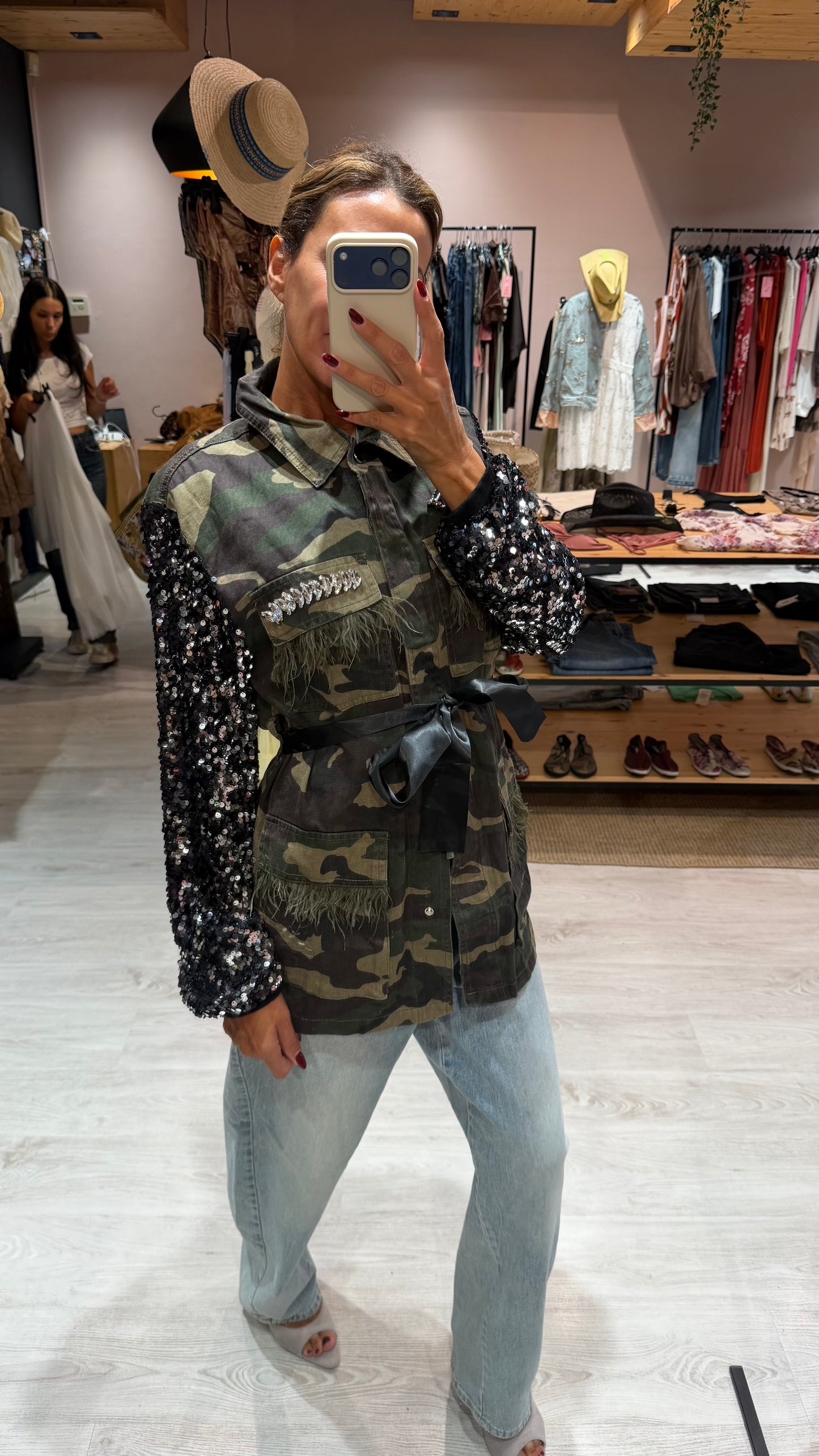 Giacca militare paillettes