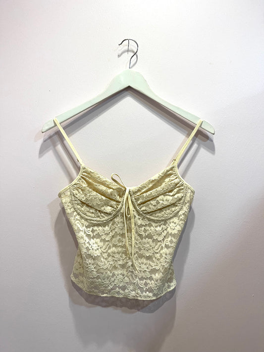 Bralette pizzo beige