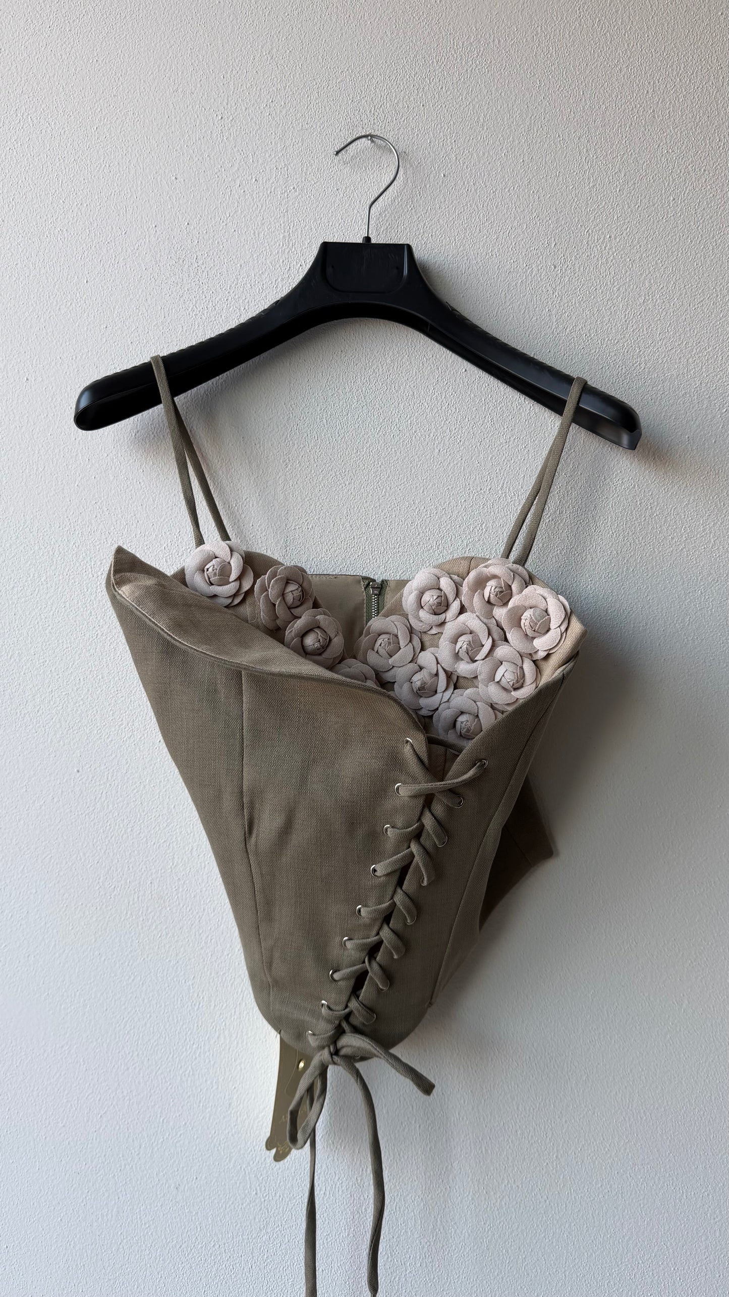 Top bustier cotone fiori