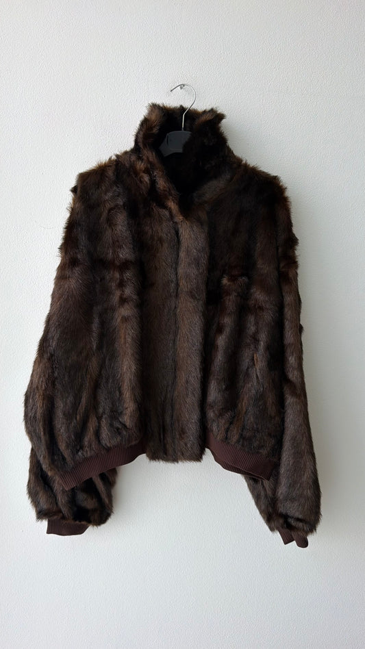 Eco pelliccia bomber