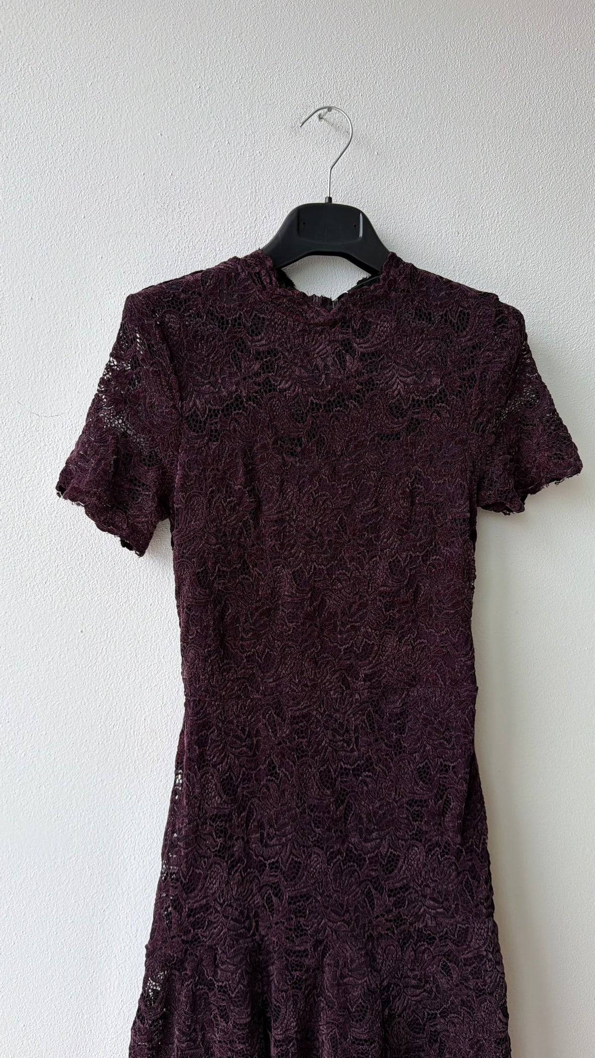 Abito pizzo bordeaux